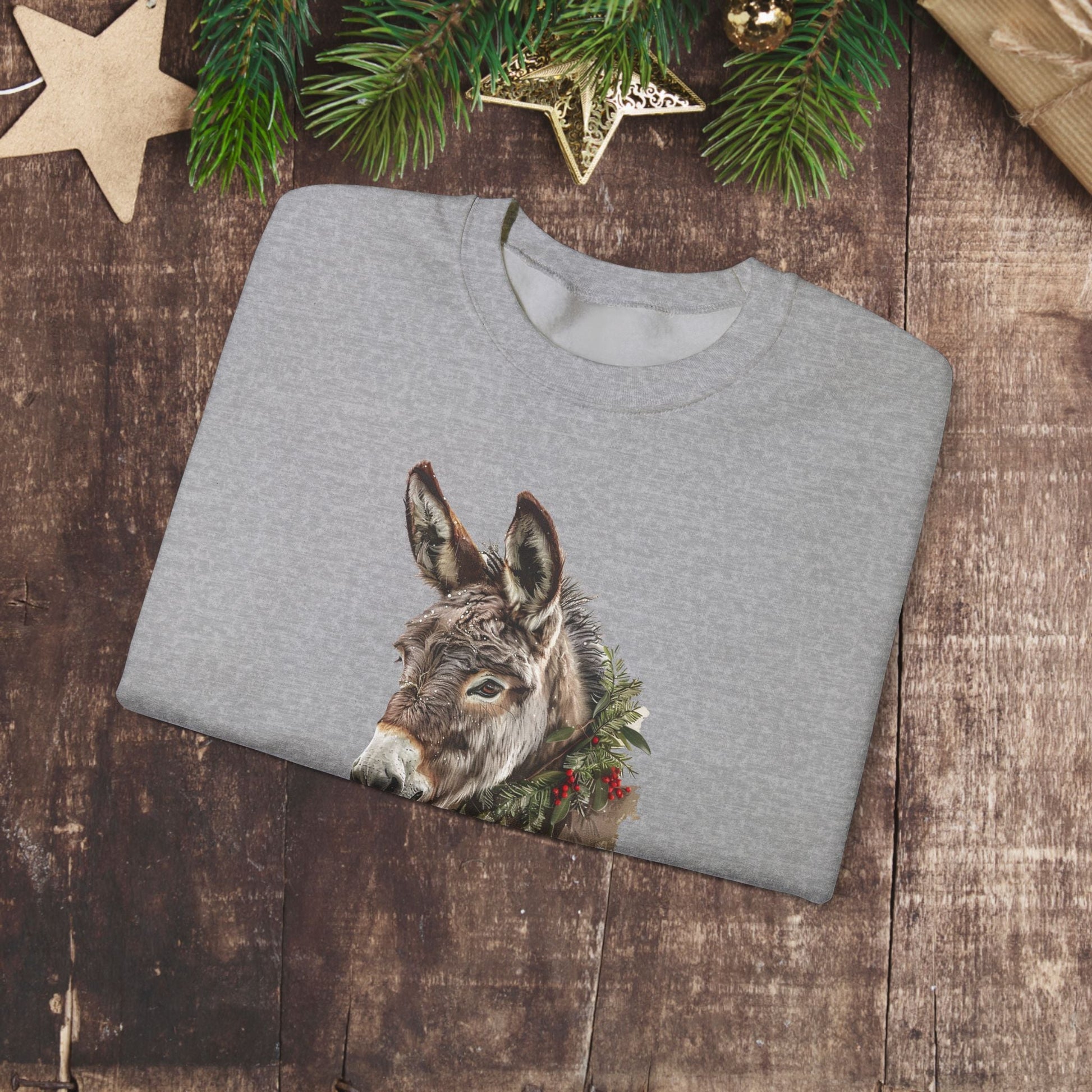 Donkey Christmas Sweatshirt Shirt, Donkey Mule Shirt, Pet Donkey Sweater - FlooredByArt