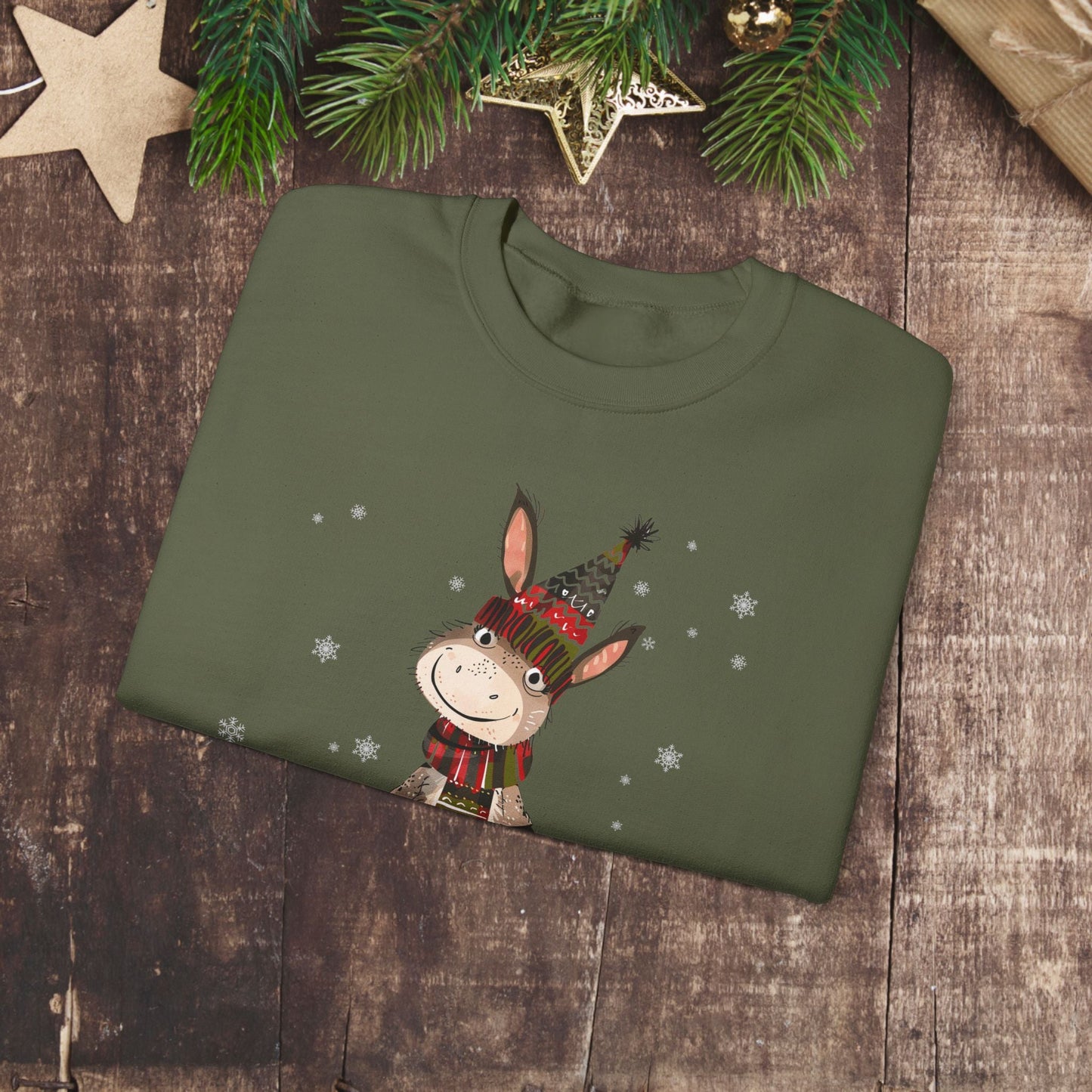 Donkey Christmas Sweatshirt Shirt, Feliz Navidonk Donkey Shirt Gift, Cute Spanish Burro - FlooredByArt