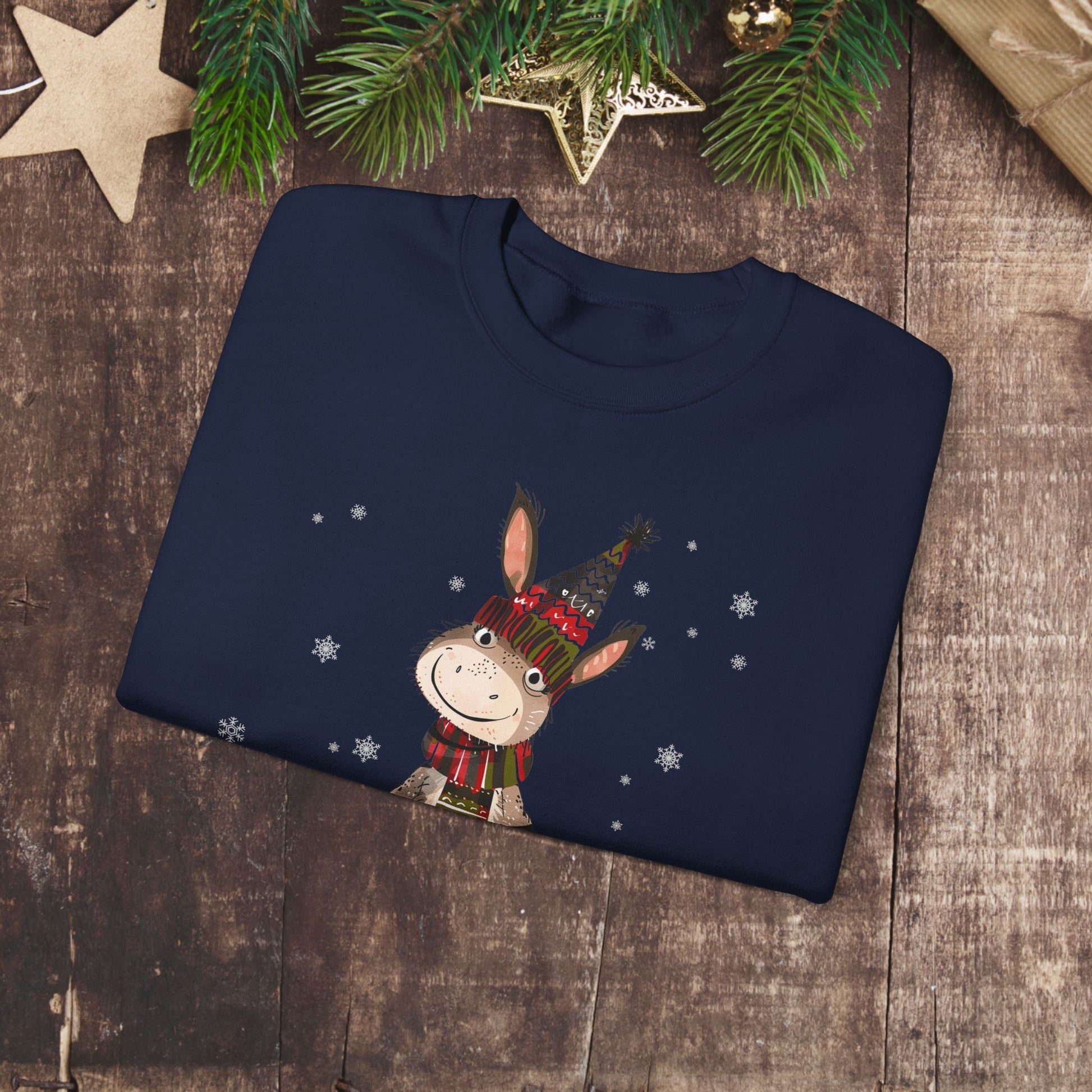 Donkey Christmas Sweatshirt Shirt, Feliz Navidonk Donkey Shirt Gift, Cute Spanish Burro - FlooredByArt