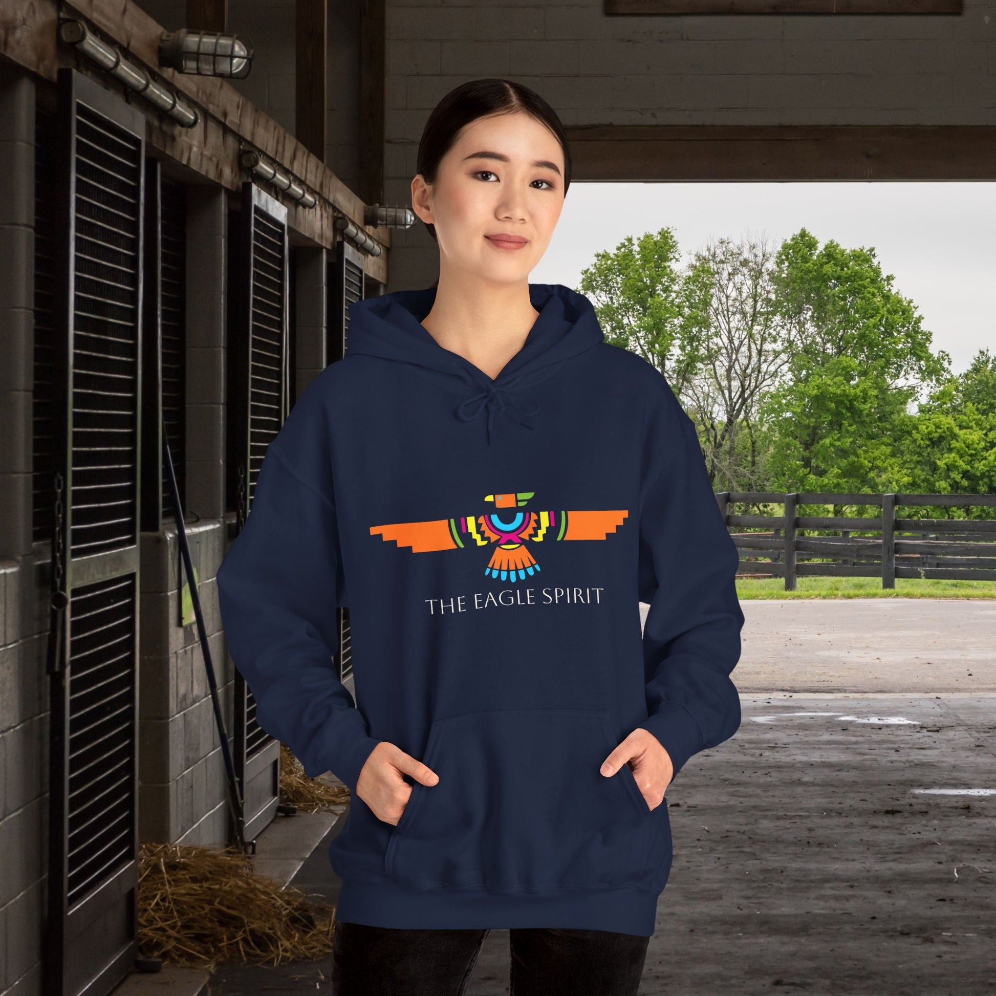 Eagle Spirit Hoodie – Native American Totem Sweatshirt for Awareness, Pride & Protection - FlooredByArt
