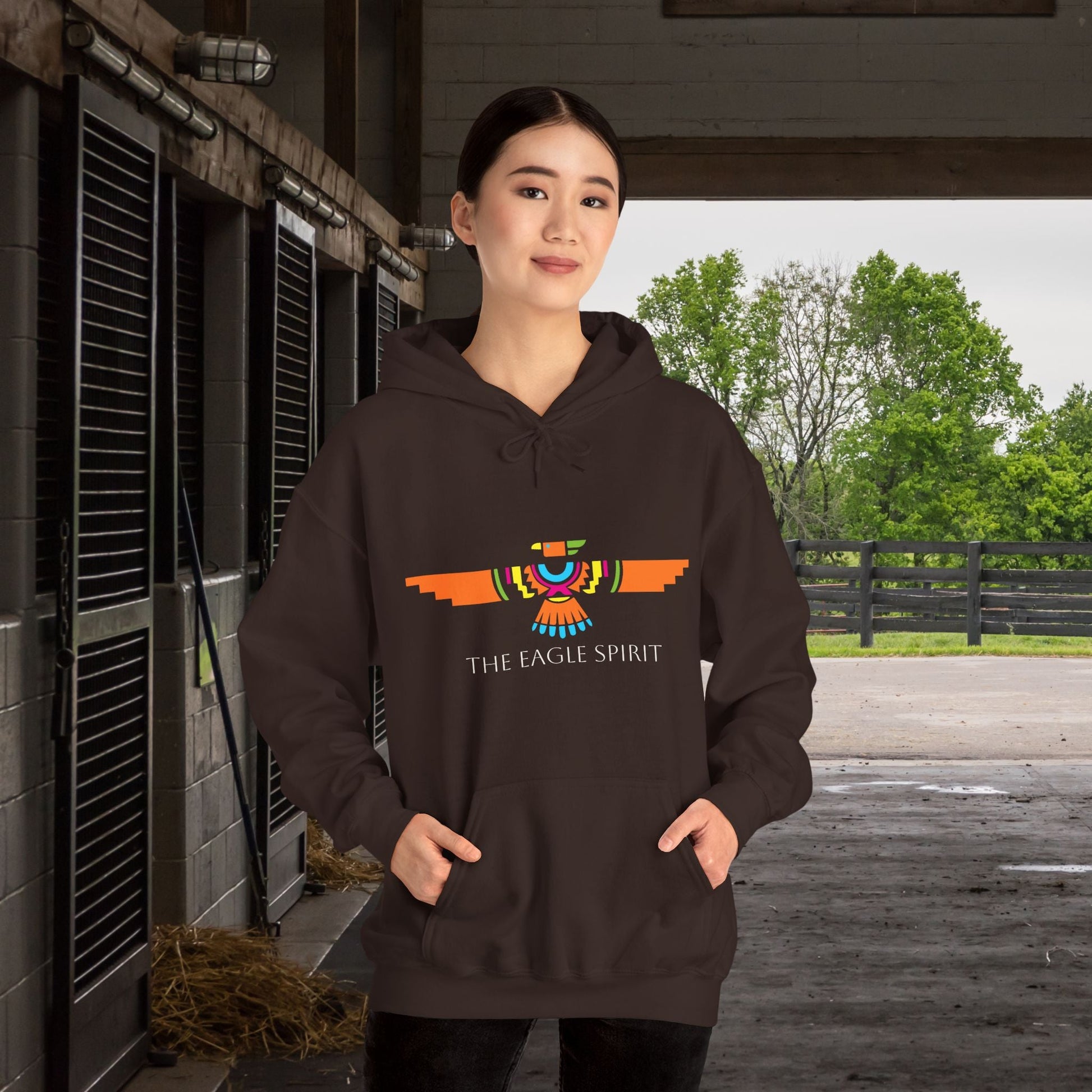 Eagle Spirit Hoodie – Native American Totem Sweatshirt for Awareness, Pride & Protection - FlooredByArt