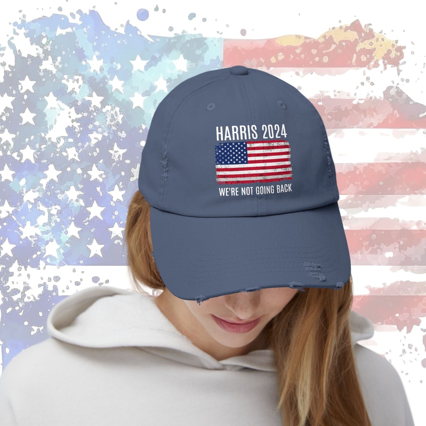 Elect Kamala Harris Cap Hat, Kamala Harris For President 2024, We're Not Going Back Hat, - FlooredByArt