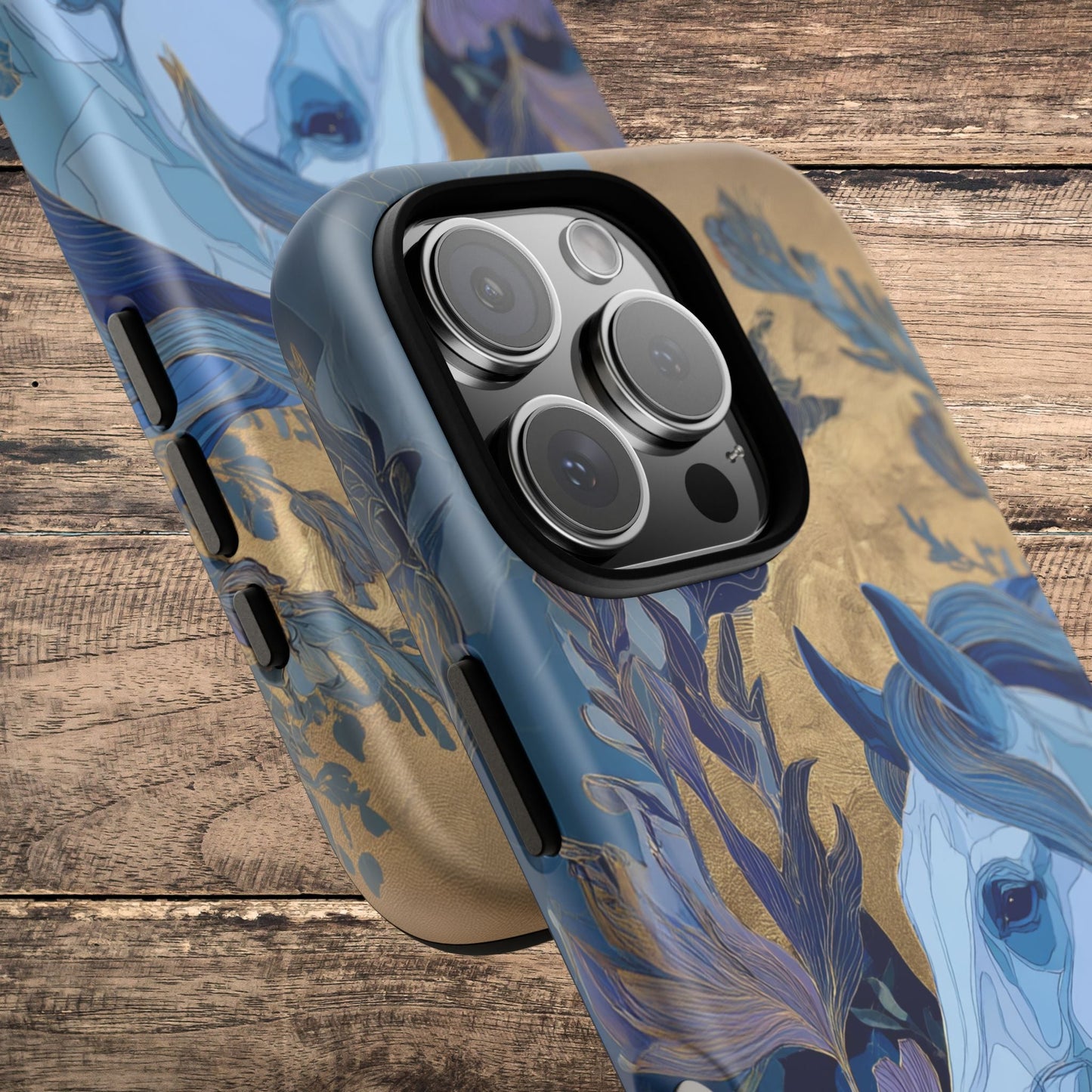 Elegant Horse iPhone Case - Floral Design With White Horse, Unique Gift - FlooredByArt