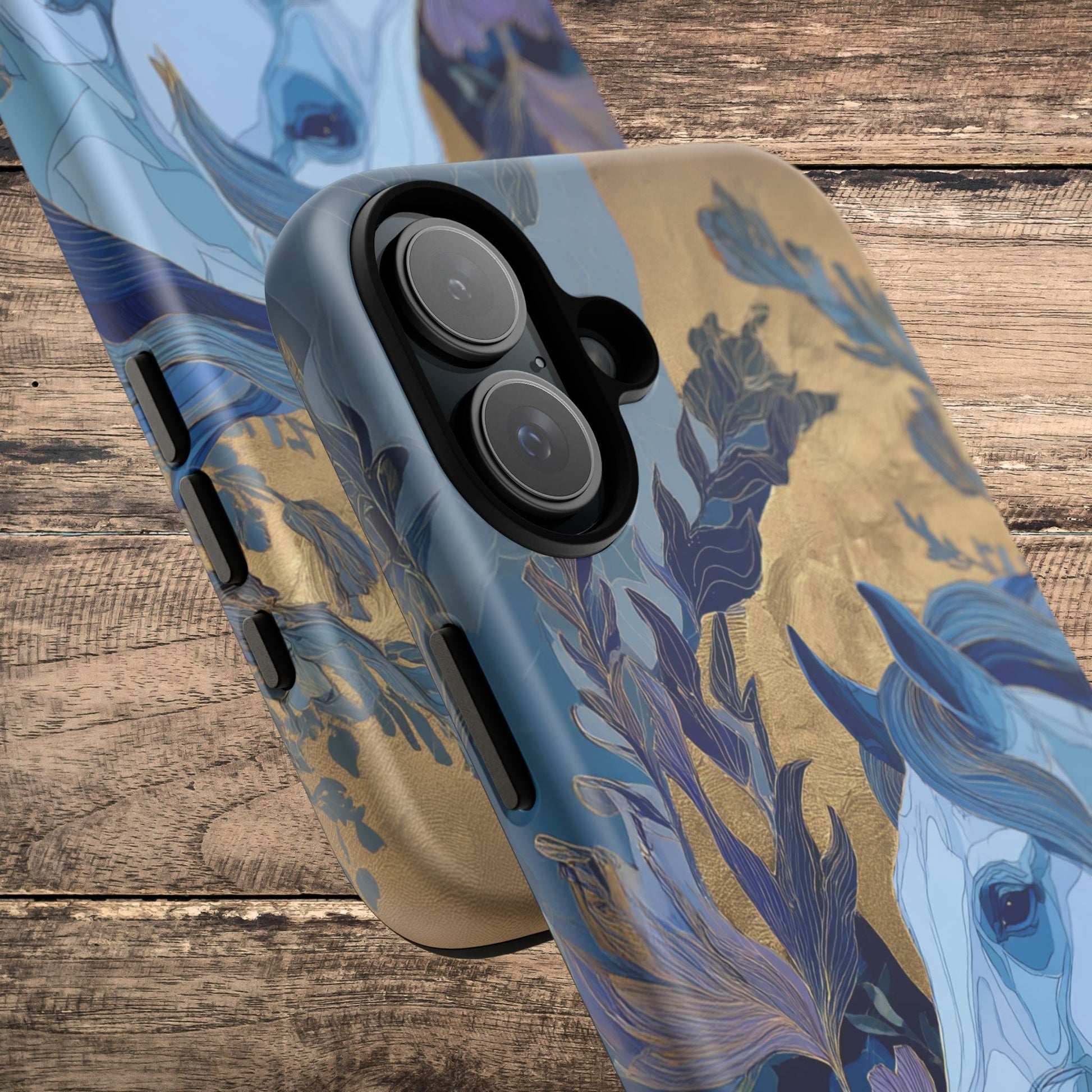 Elegant Horse iPhone Case - Floral Design With White Horse, Unique Gift - FlooredByArt