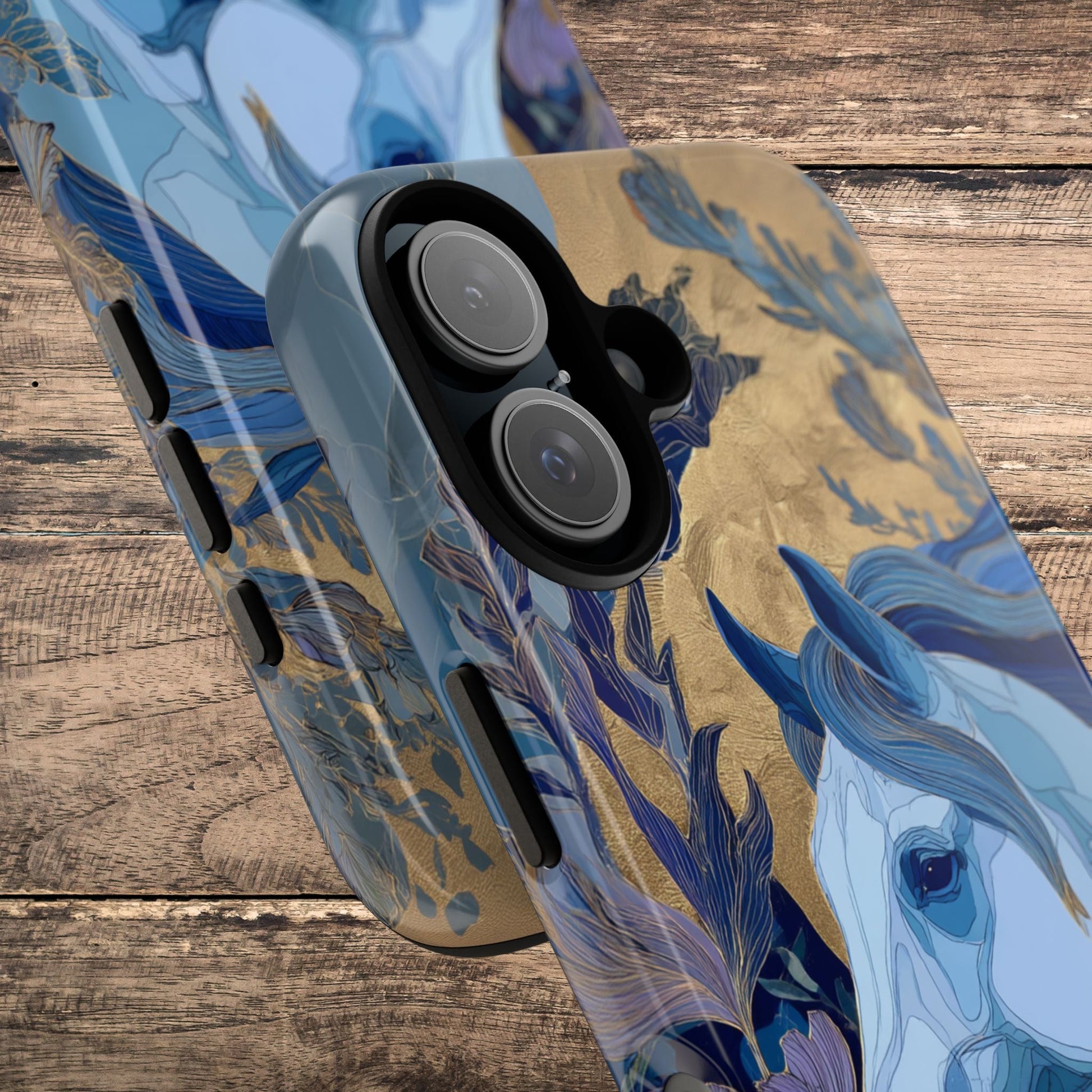 Elegant Horse iPhone Case - Floral Design With White Horse, Unique Gift - FlooredByArt