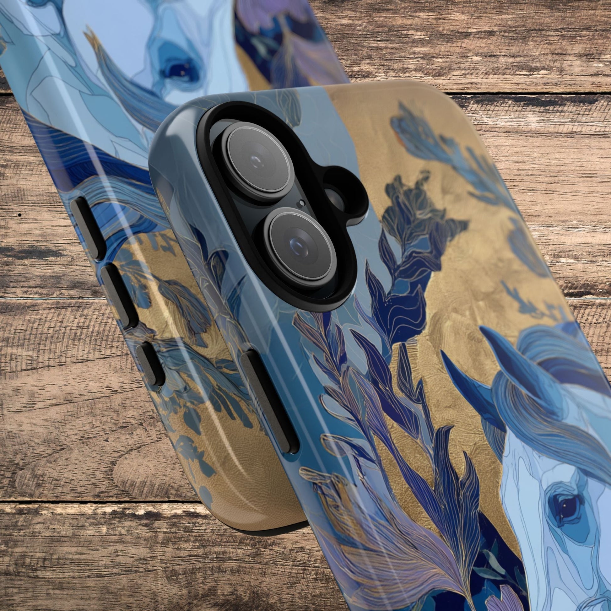 Elegant Horse iPhone Case - Floral Design With White Horse, Unique Gift - FlooredByArt