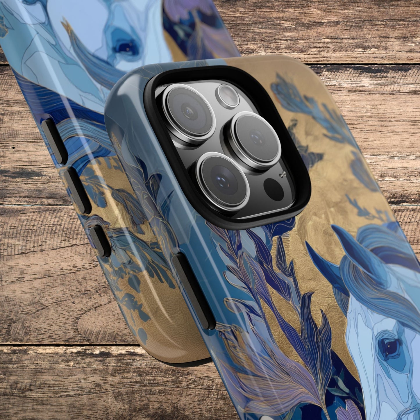 Elegant Horse iPhone Case - Floral Design With White Horse, Unique Gift - FlooredByArt