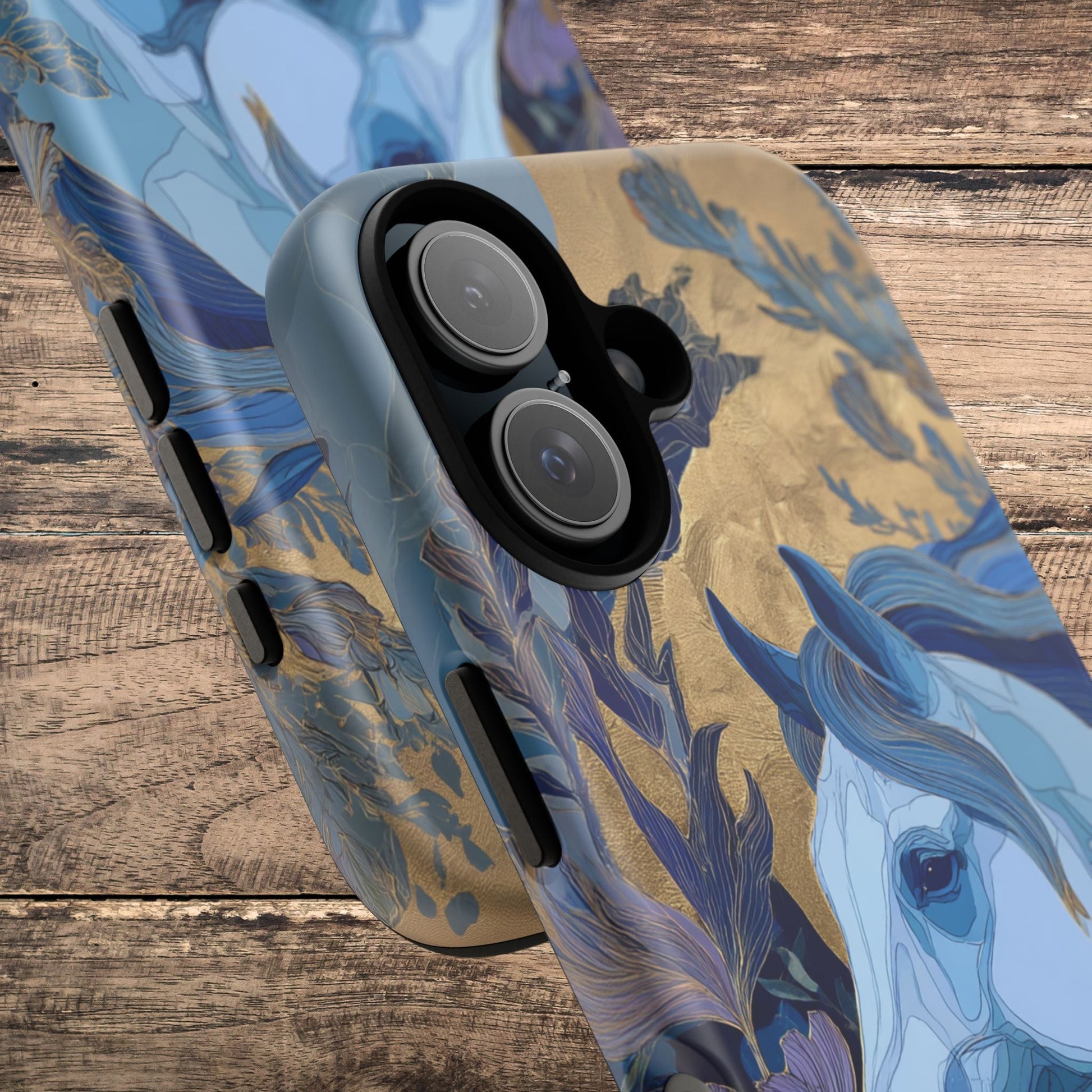 Elegant Horse iPhone Case - Floral Design With White Horse, Unique Gift - FlooredByArt