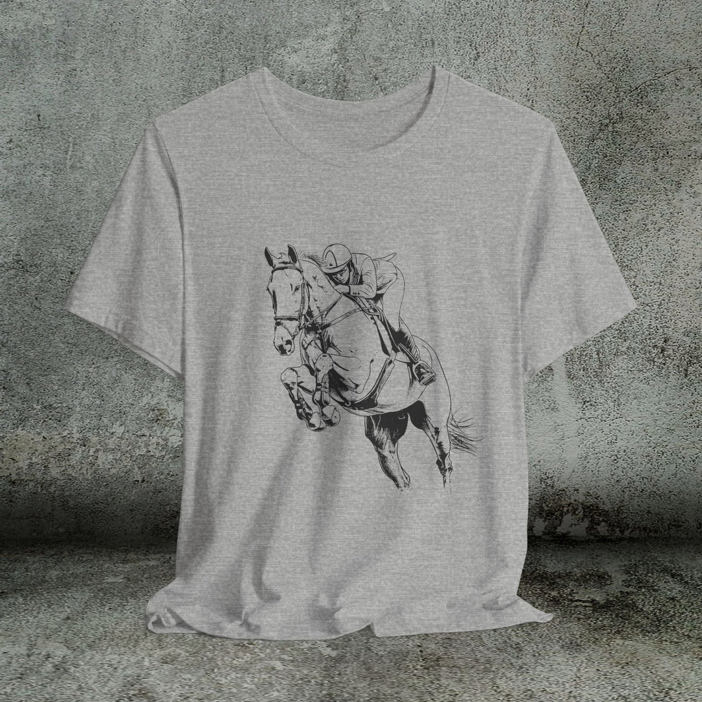 Equestrian T-Shirt - Hunter Jumper Horse Tee, English Riding Apparel - FlooredByArt