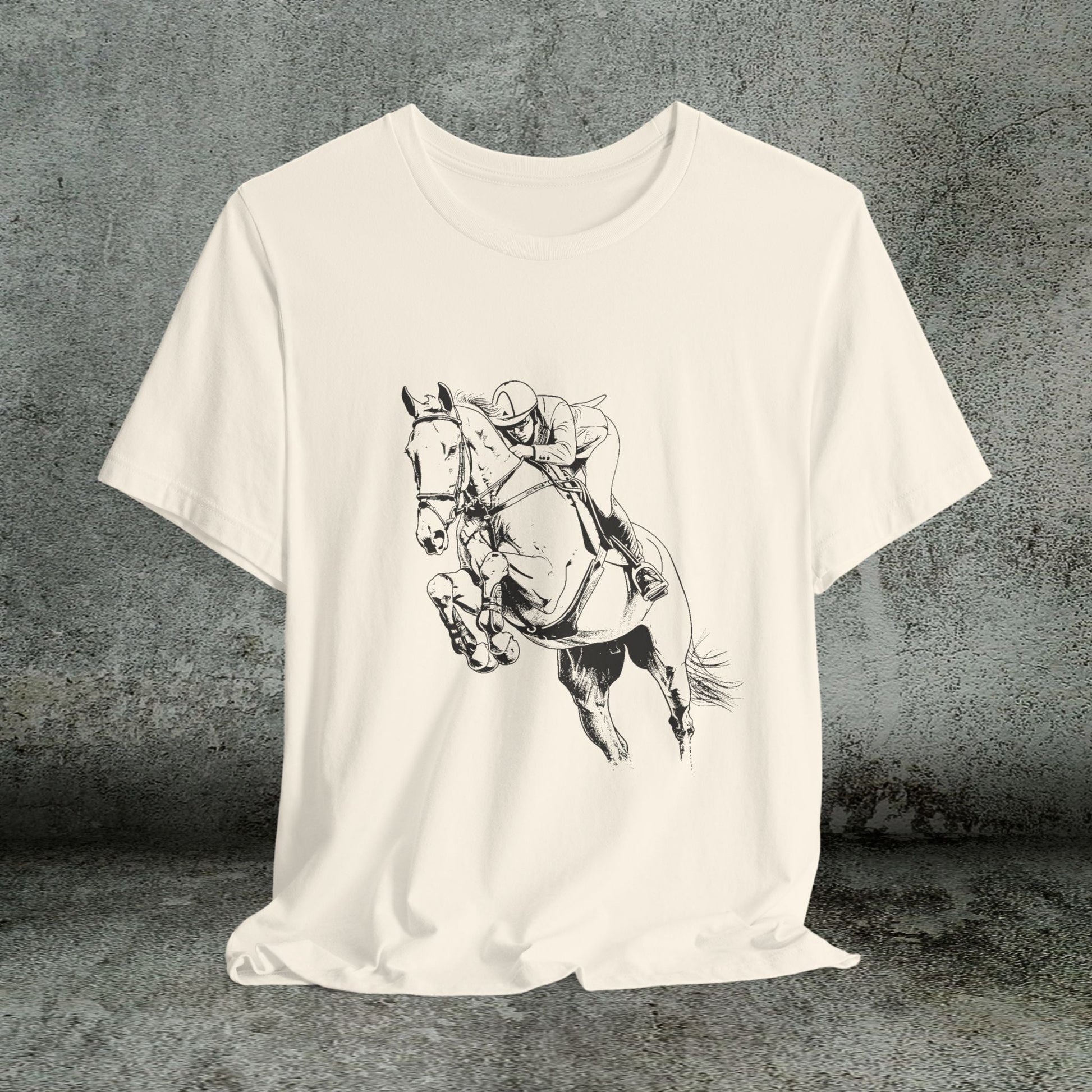 Equestrian T-Shirt - Hunter Jumper Horse Tee, English Riding Apparel - FlooredByArt