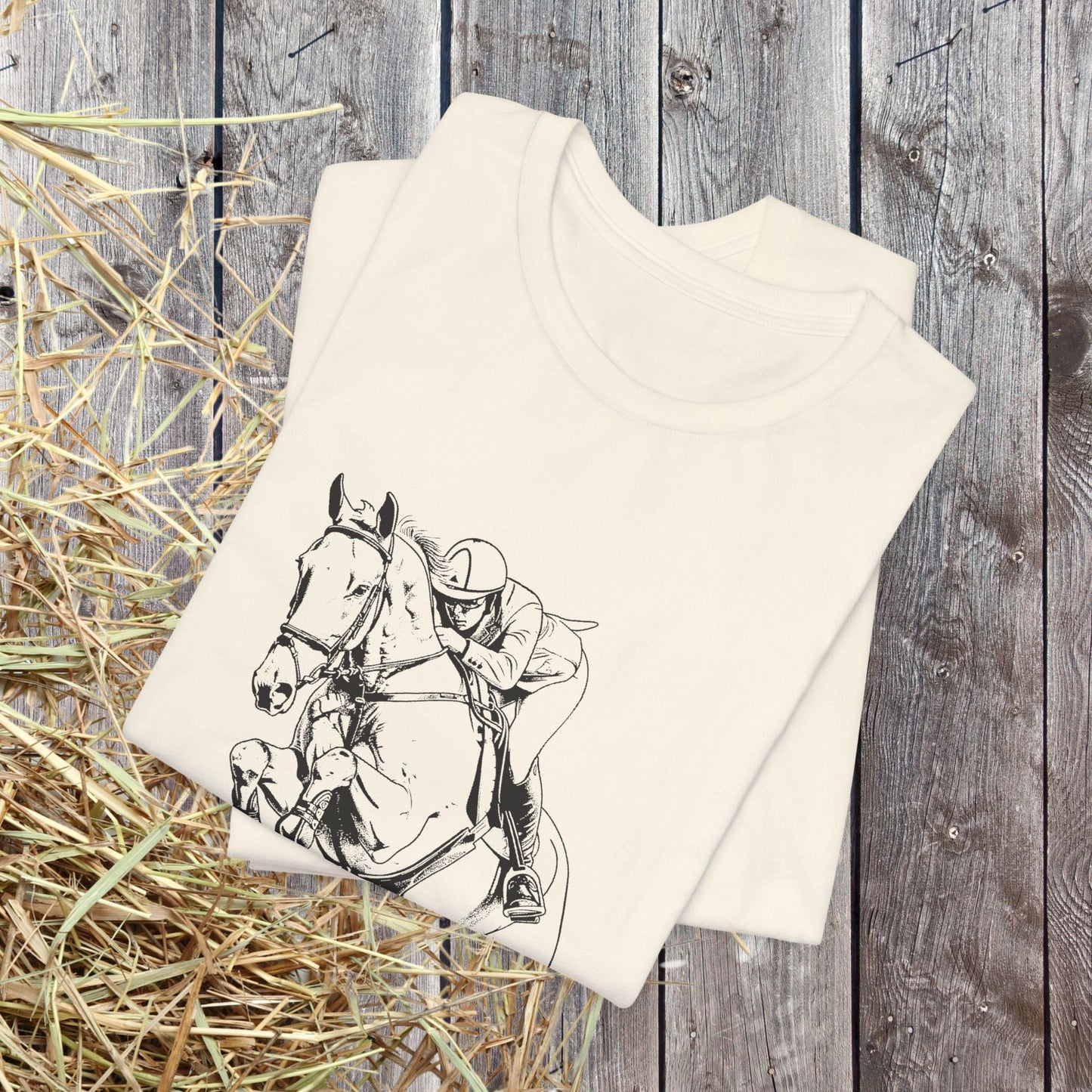 Equestrian T-Shirt - Hunter Jumper Horse Tee, English Riding Apparel - FlooredByArt
