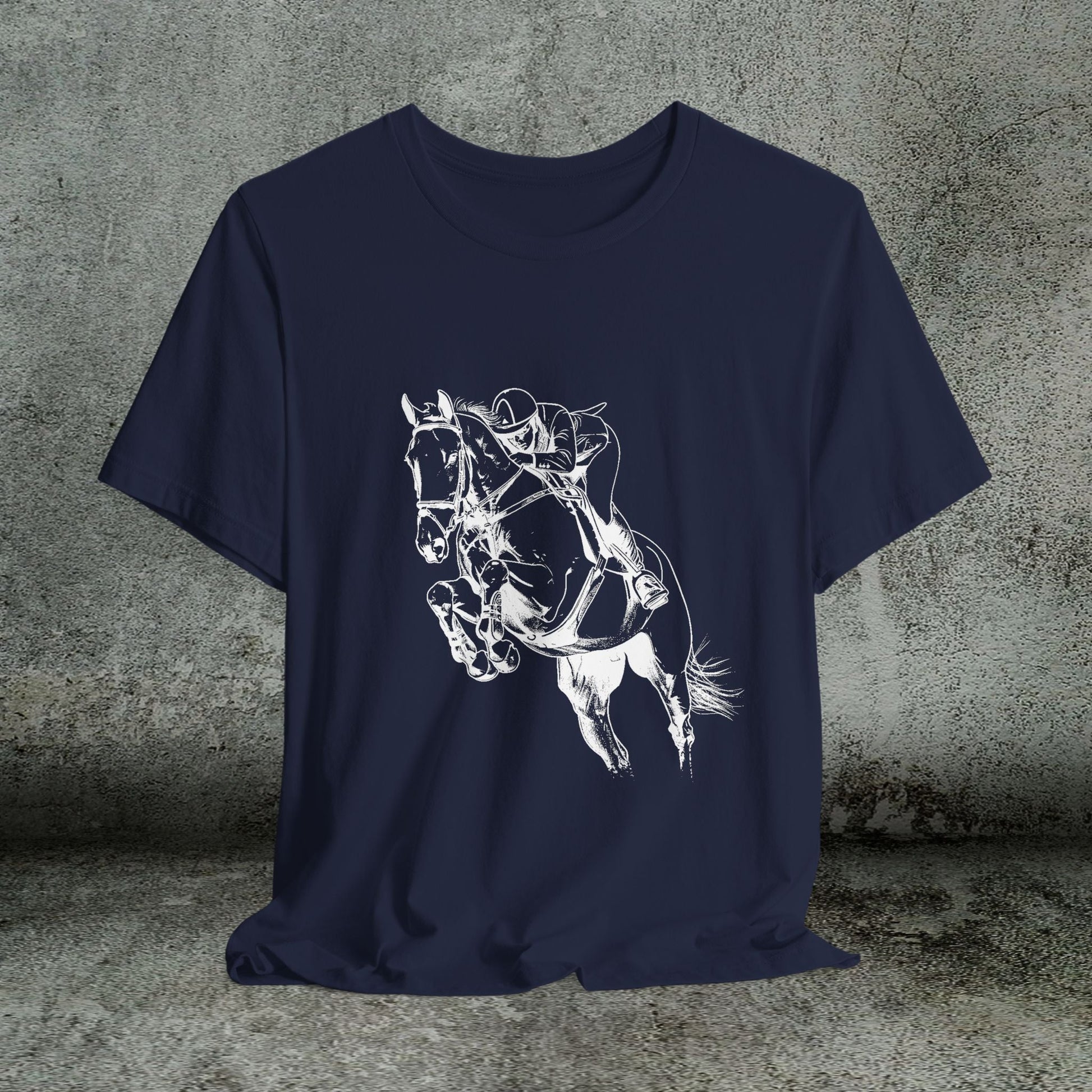 Equestrian T-Shirt - Hunter Jumper Horse Tee, English Riding Apparel - FlooredByArt