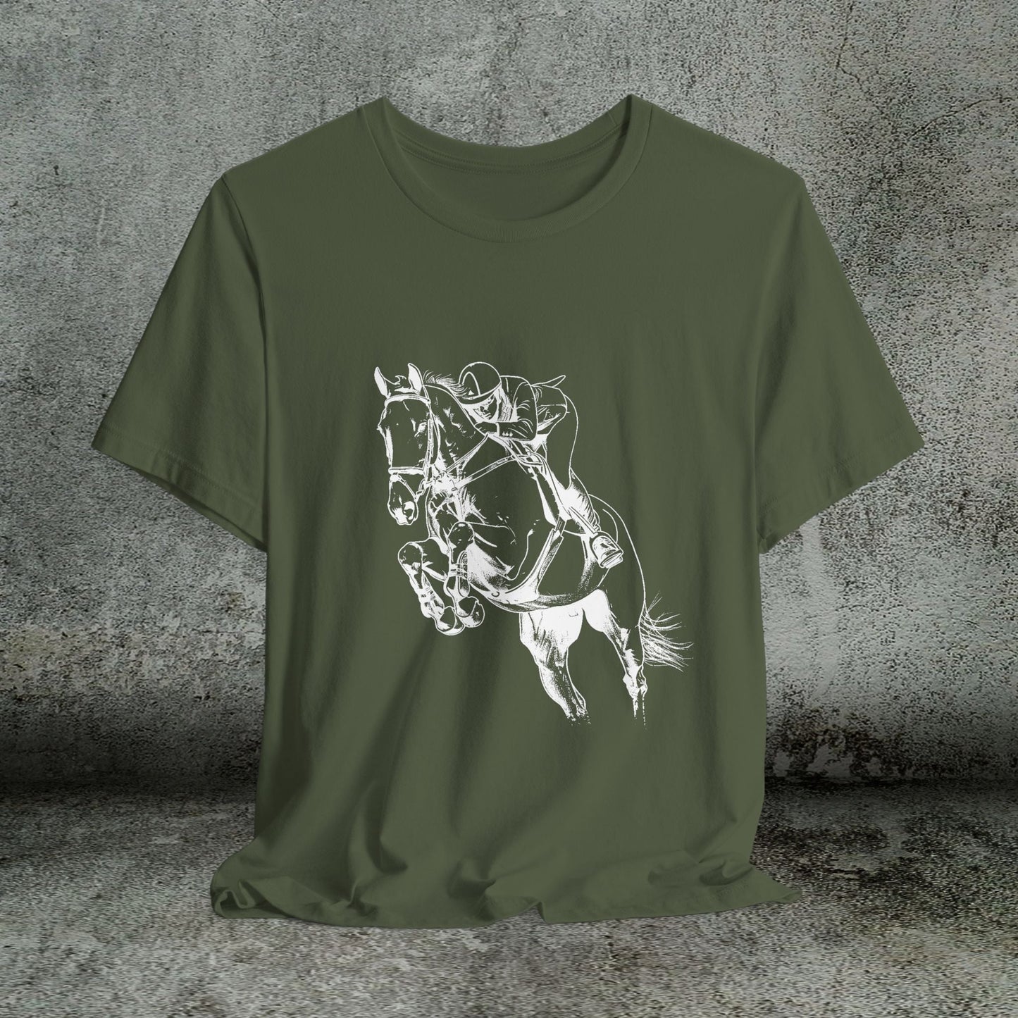 Equestrian T-Shirt - Hunter Jumper Horse Tee, English Riding Apparel - FlooredByArt