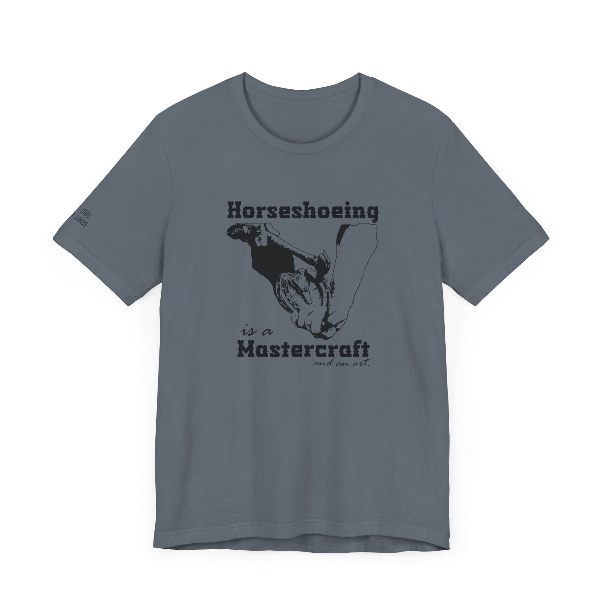 Farrier T - shirt, Personalized Horseshoer Mastercraft Horse Hoof Tee, Professional Farrier Gift Shirt - FlooredByArt