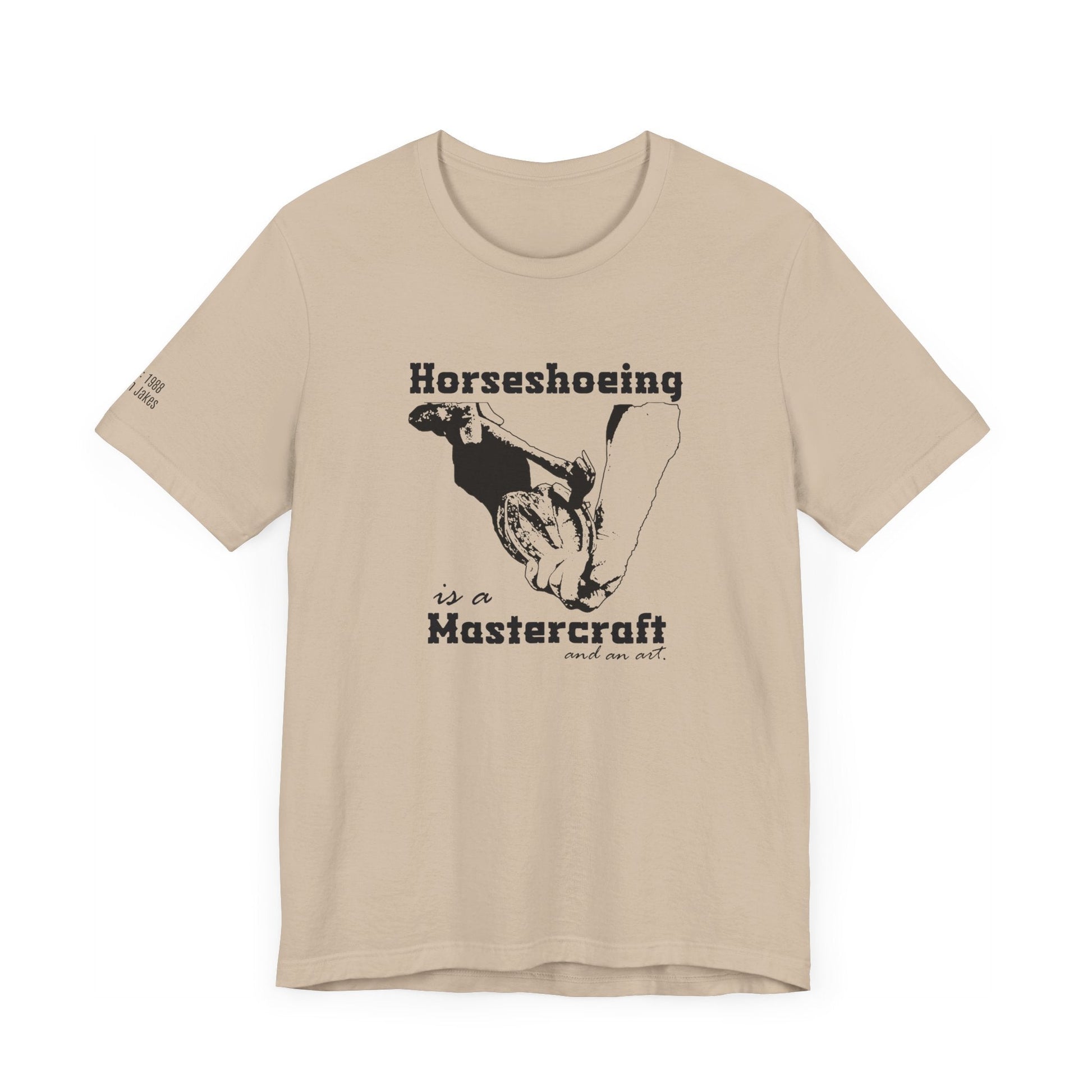 Farrier T - shirt, Personalized Horseshoer Mastercraft Horse Hoof Tee, Professional Farrier Gift Shirt - FlooredByArt