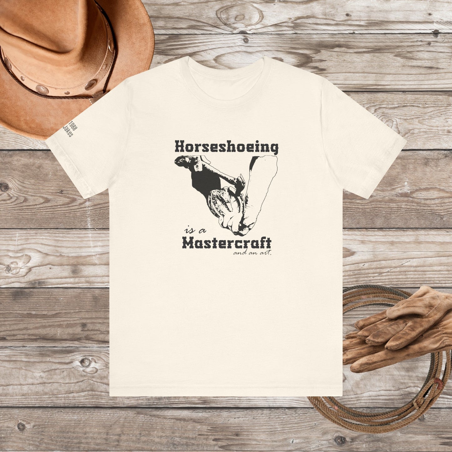 Farrier T - shirt, Personalized Horseshoer Mastercraft Horse Hoof Tee, Professional Farrier Gift Shirt - FlooredByArt