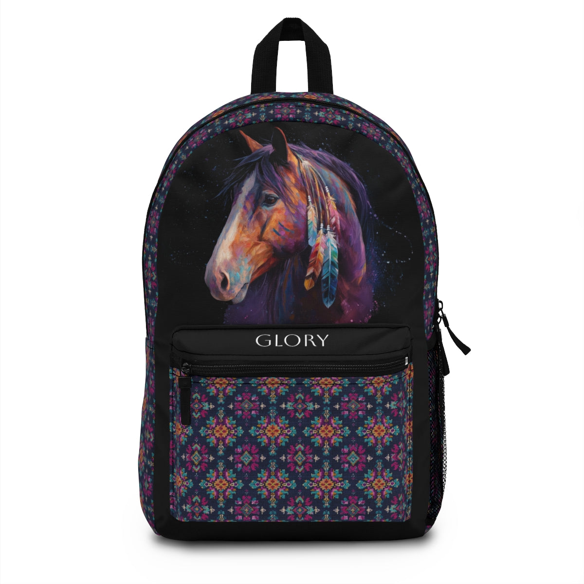 Colorful Spirit Horse Backpack – Personalized Horse Lover Bag