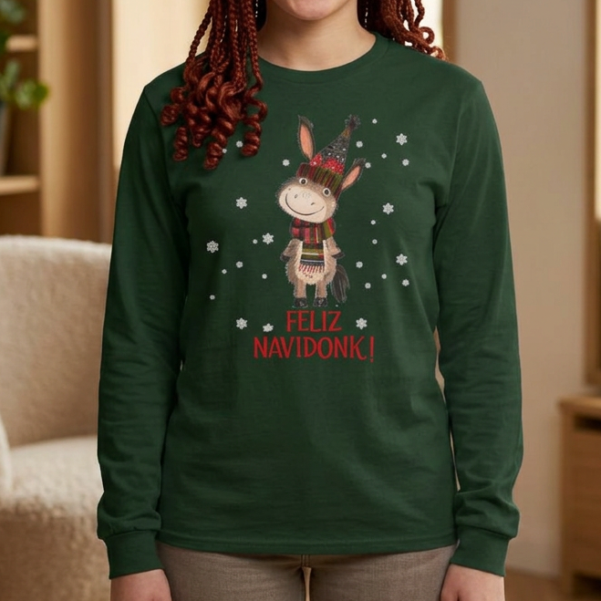 Feliz Navidad Donkey Christmas Sweatshirt