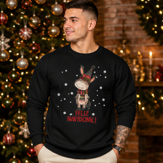 Feliz Navidad Donkey Christmas Sweatshirt