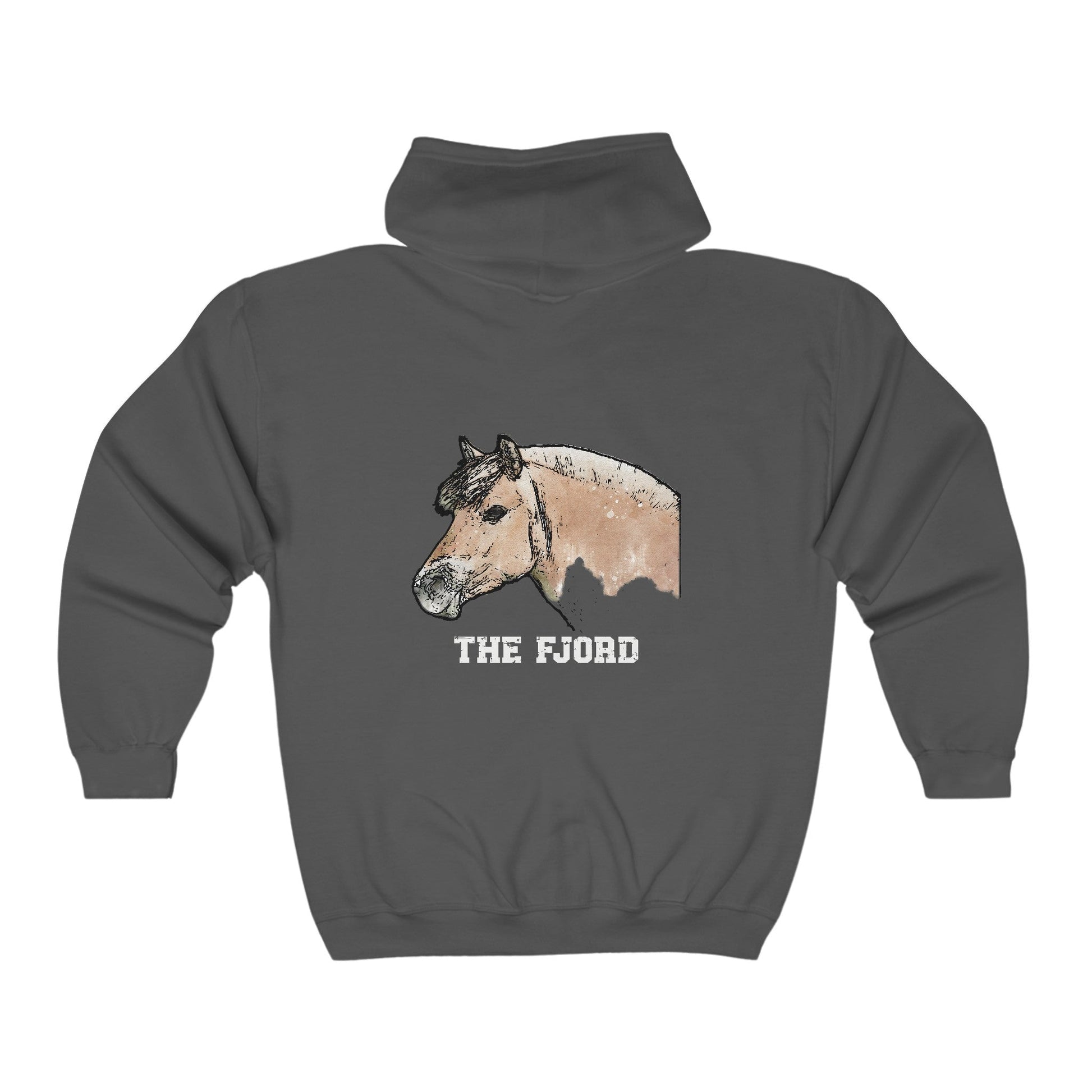 Fjord Horse Full Zip Jacket Hoodie, Norwegian Fjord Horse Sweatshirt, County Western Jacket - FlooredByArt