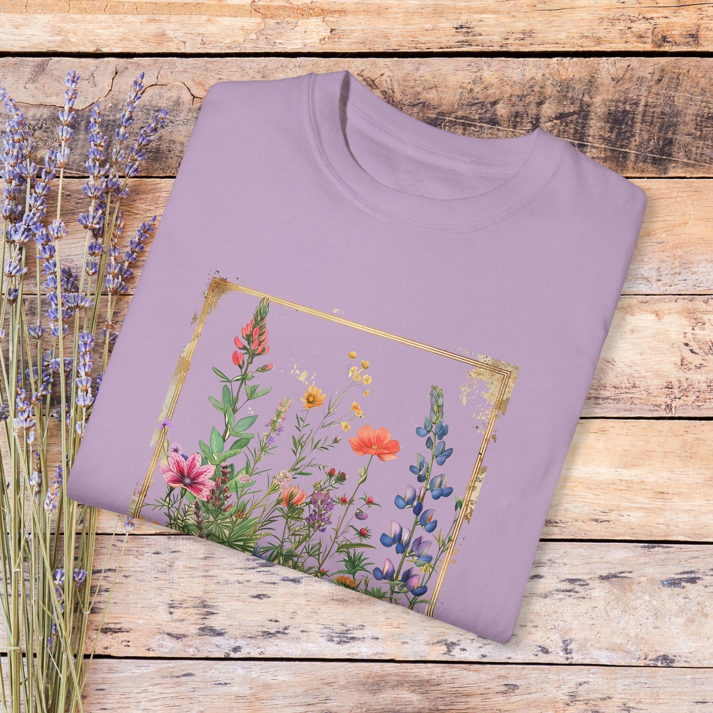 Flower t - Shirt, Vintage Wildflower Style Gift, Trendy Flower Aesthetic - FlooredByArt