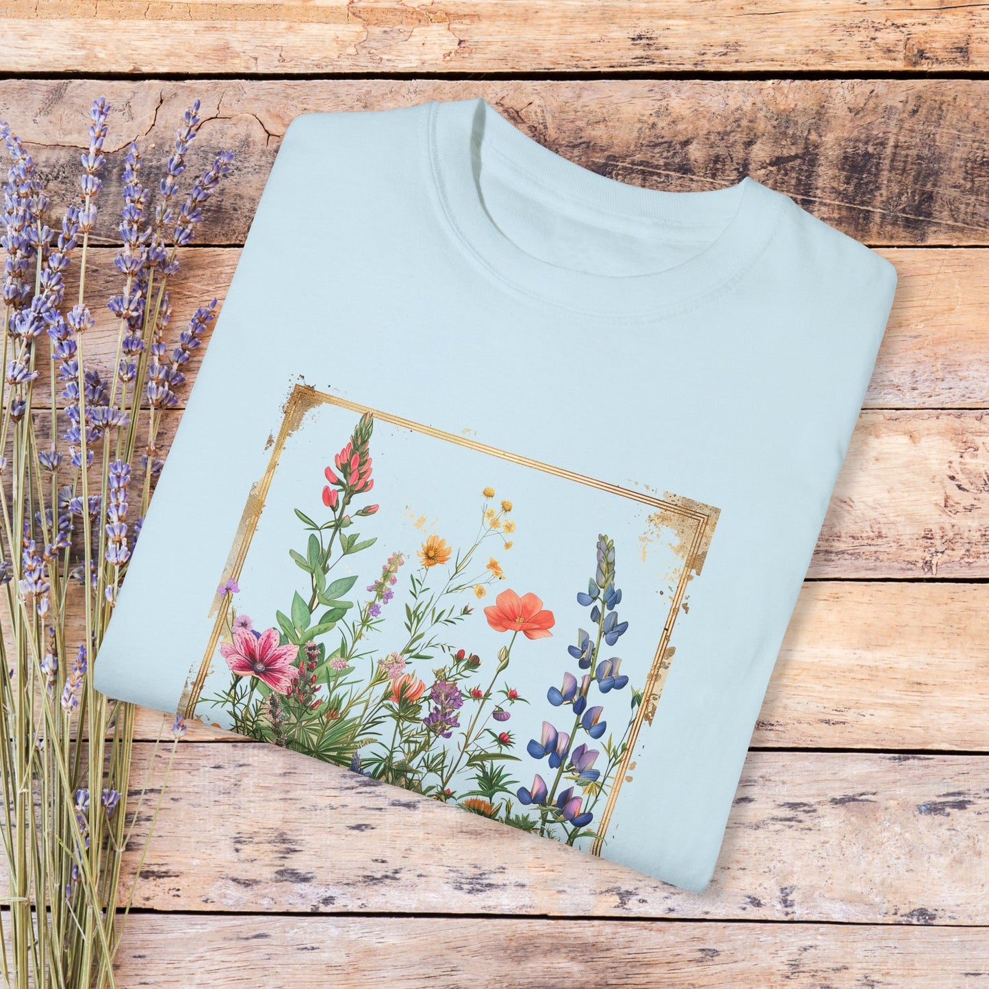 Flower t - Shirt, Vintage Wildflower Style Gift, Trendy Flower Aesthetic - FlooredByArt