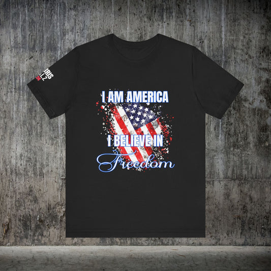 Freedom T-Shirt, I AM American Shirt, Kamala Harris America Tee, Together for Americans - FlooredByArt