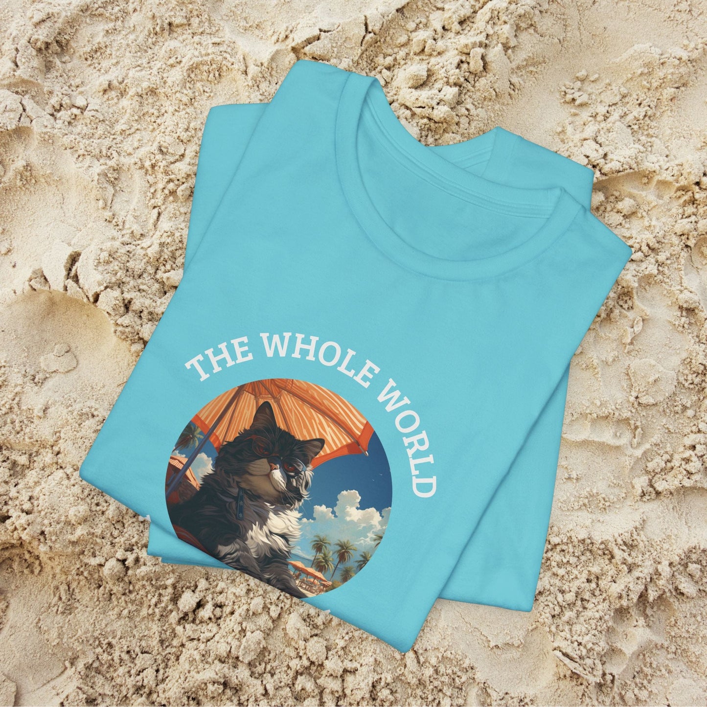 Funny Black Cat Lover Shirt, Cat Quote T-shirt, The Whole World is My Sandbox - FlooredByArt