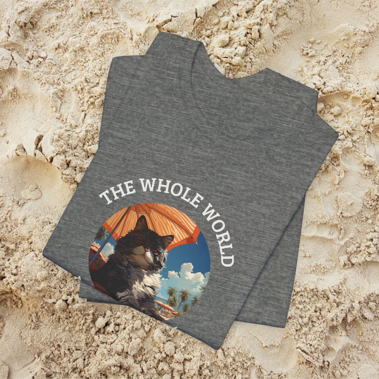 Funny Black Cat Lover Shirt, Cat Quote T-shirt, The Whole World is My Sandbox - FlooredByArt