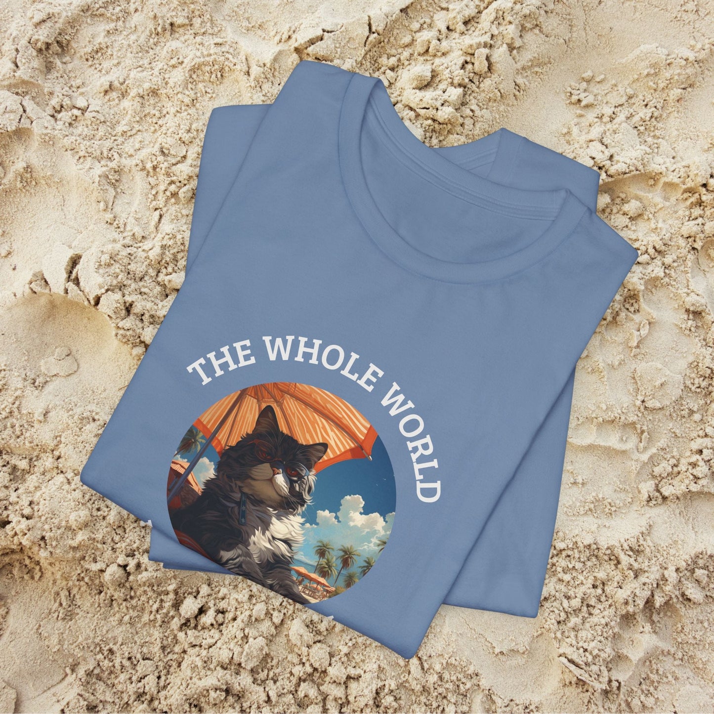 Funny Black Cat Lover Shirt, Cat Quote T-shirt, The Whole World is My Sandbox - FlooredByArt