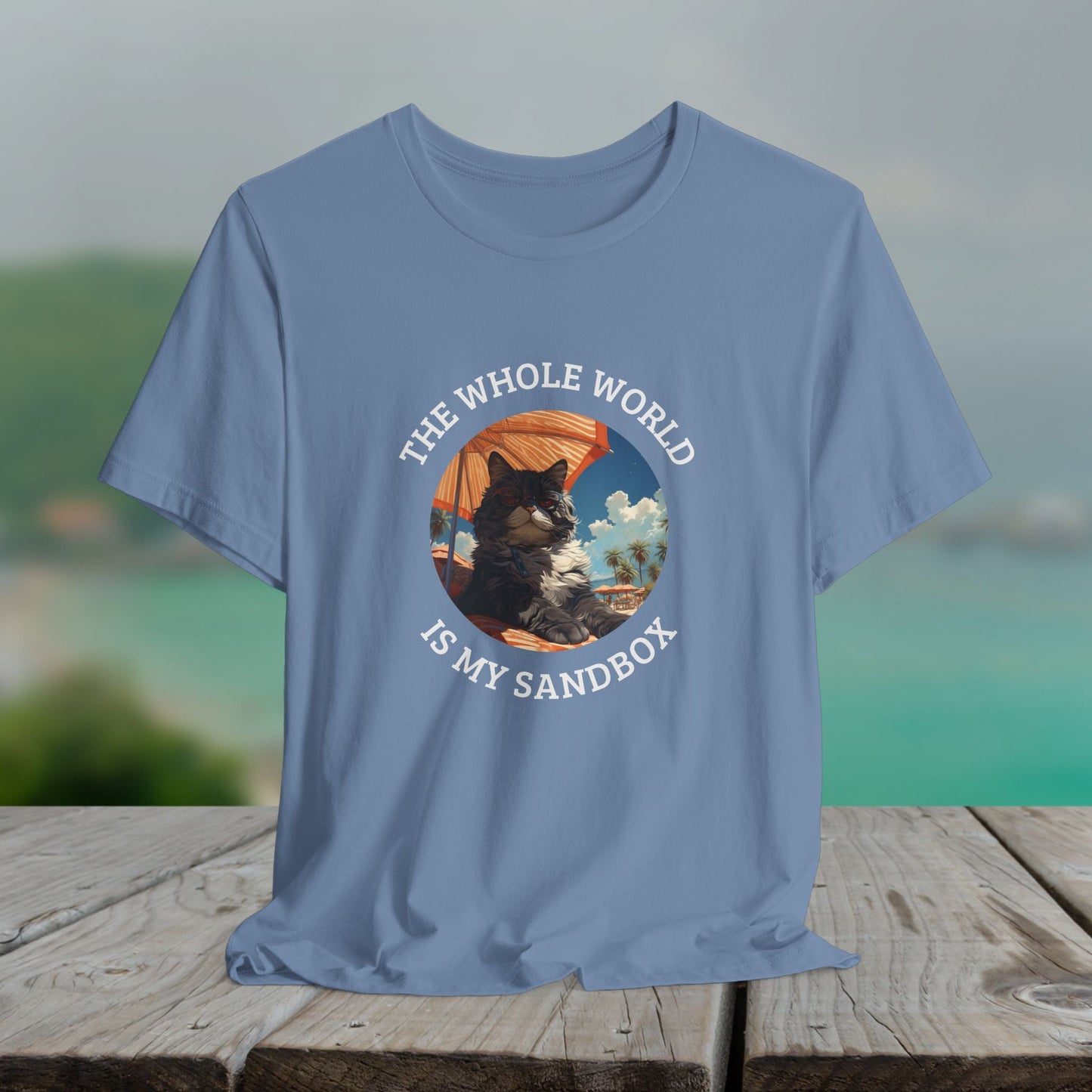 Funny Black Cat Lover Shirt, Cat Quote T-shirt, The Whole World is My Sandbox - FlooredByArt