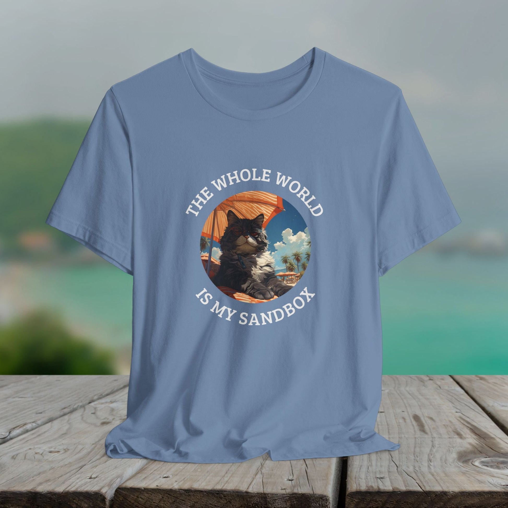 Funny Black Cat Lover Shirt, Cat Quote T-shirt, The Whole World is My Sandbox - FlooredByArt