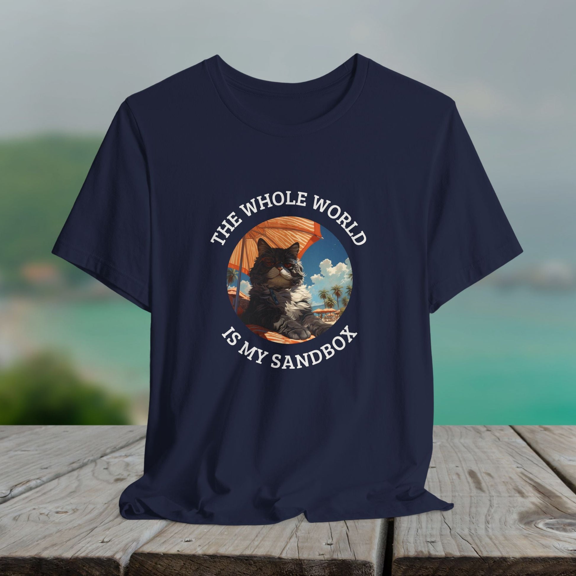 Funny Black Cat Lover Shirt, Cat Quote T-shirt, The Whole World is My Sandbox - FlooredByArt