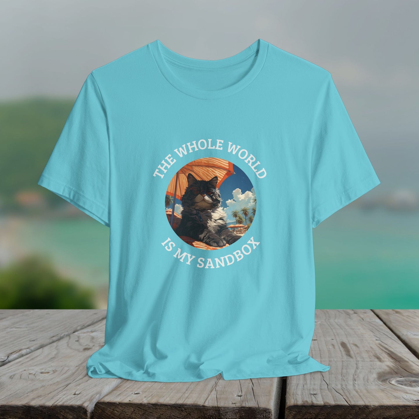 Funny Black Cat Lover Shirt, Cat Quote T-shirt, The Whole World is My Sandbox - FlooredByArt