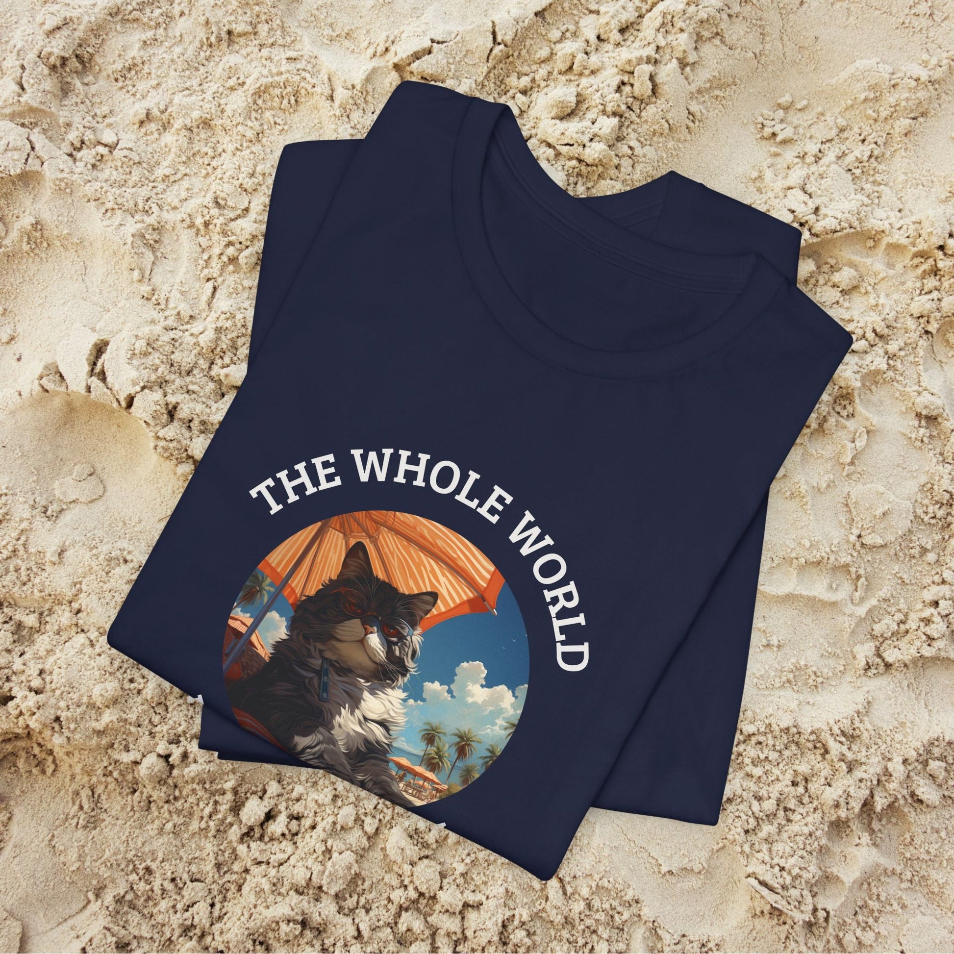 Funny Black Cat Lover Shirt, Cat Quote T-shirt, The Whole World is My Sandbox - FlooredByArt