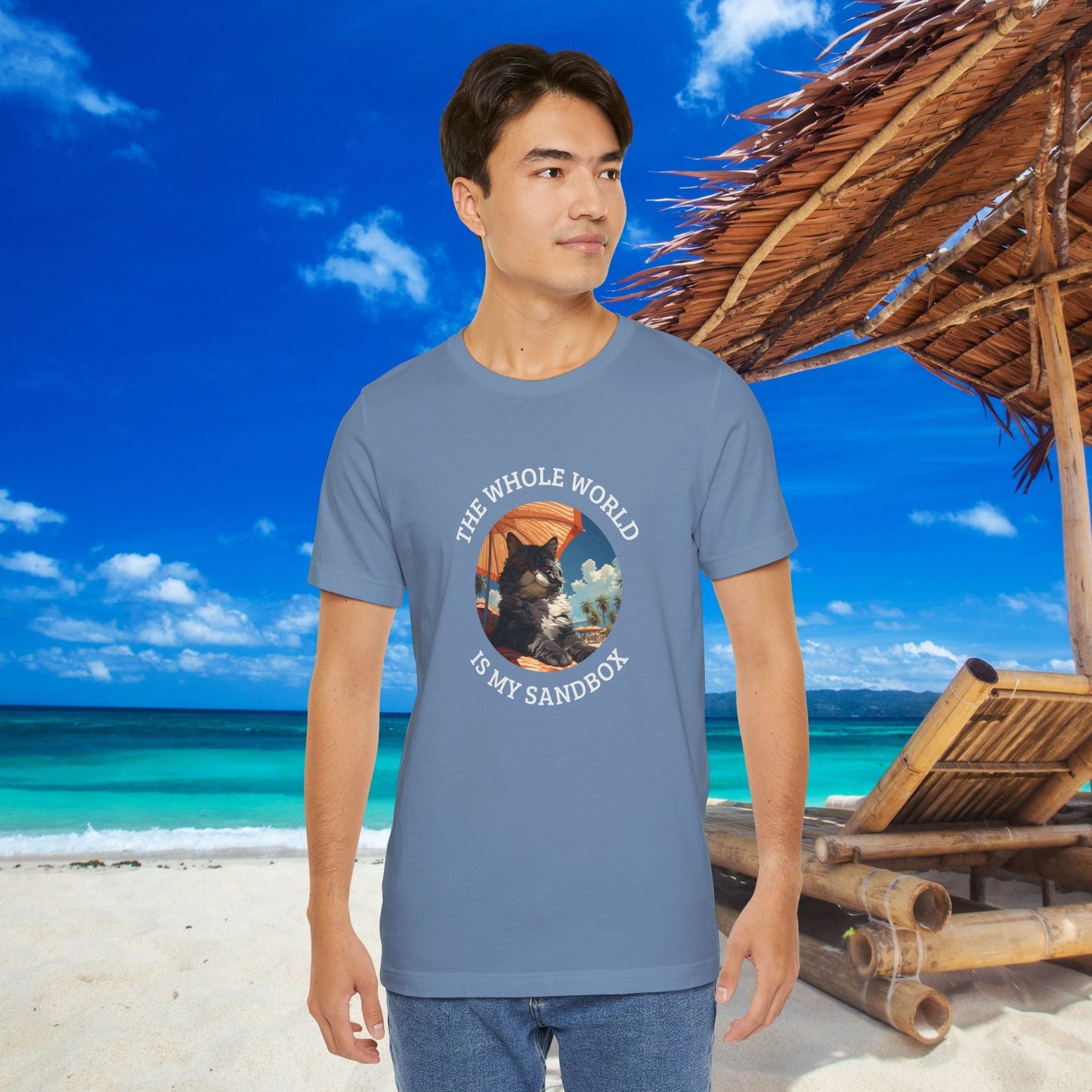 Funny Black Cat Lover Shirt, Cat Quote T-shirt, The Whole World is My Sandbox - FlooredByArt