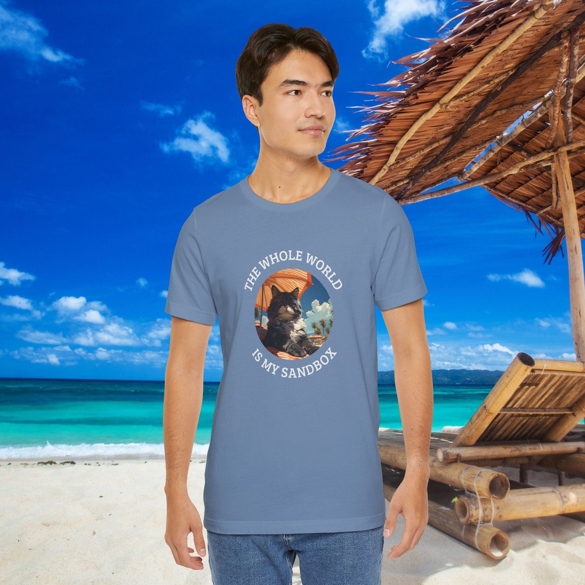 Funny Black Cat Lover Shirt, Cat Quote T-shirt, The Whole World is My Sandbox - FlooredByArt