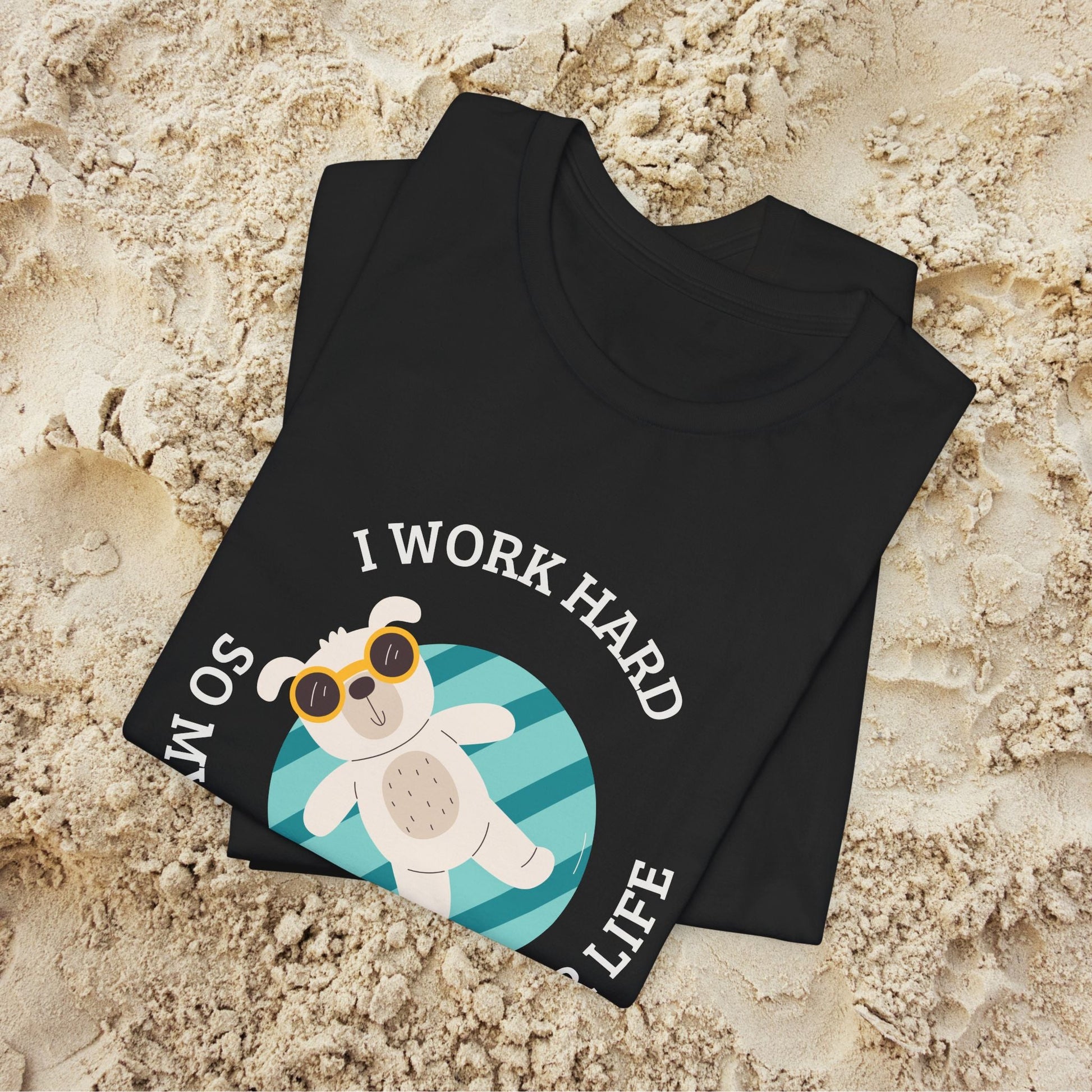 Funny Dog Lover Shirt, I Work Hard So My Dog Has a Better Life, Swimming Pool Tee - FlooredByArt