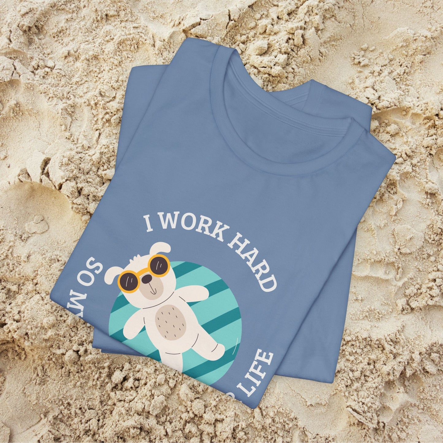Funny Dog Lover Shirt, I Work Hard So My Dog Has a Better Life, Swimming Pool Tee - FlooredByArt
