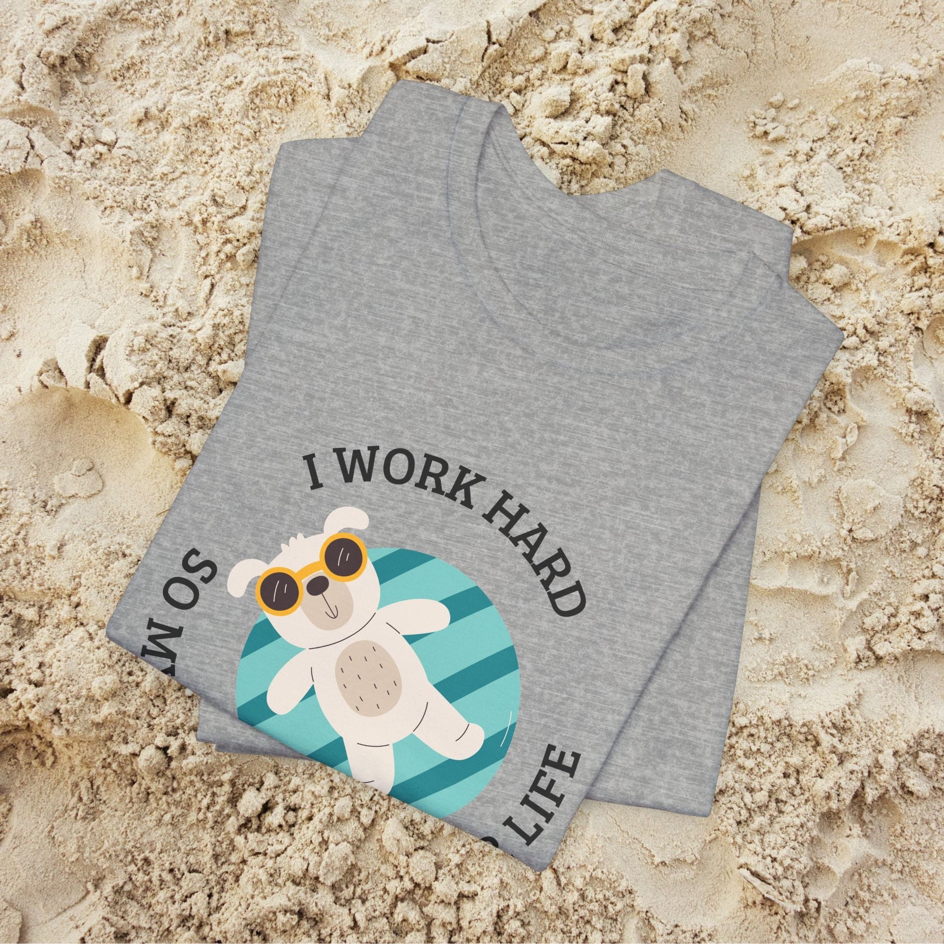 Funny Dog Lover Shirt, I Work Hard So My Dog Has a Better Life, Swimming Pool Tee - FlooredByArt