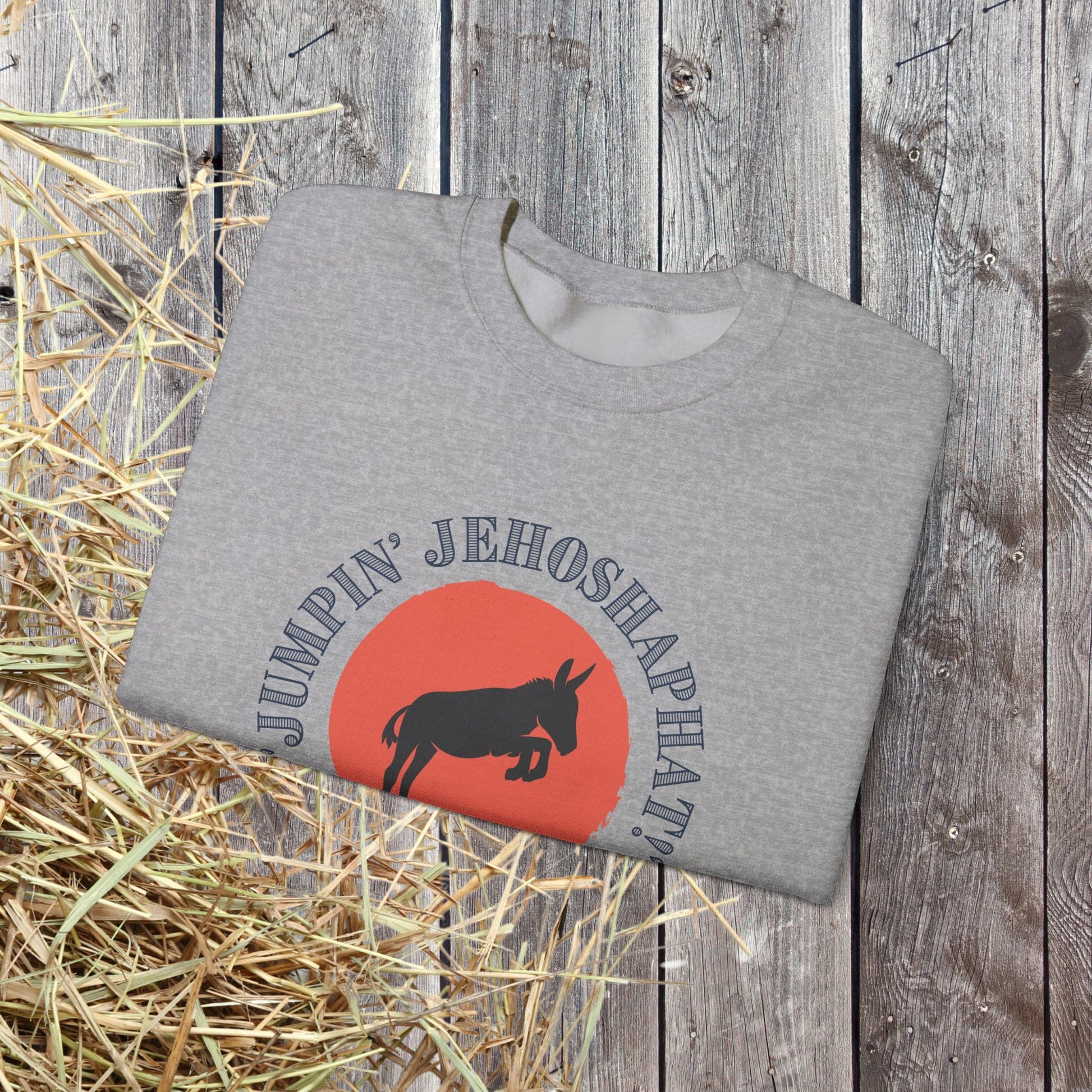 Funny Donkey Sweatshirt, Jumpin Jehoshaphat Yee Haw Hee Haw Shirt - FlooredByArt