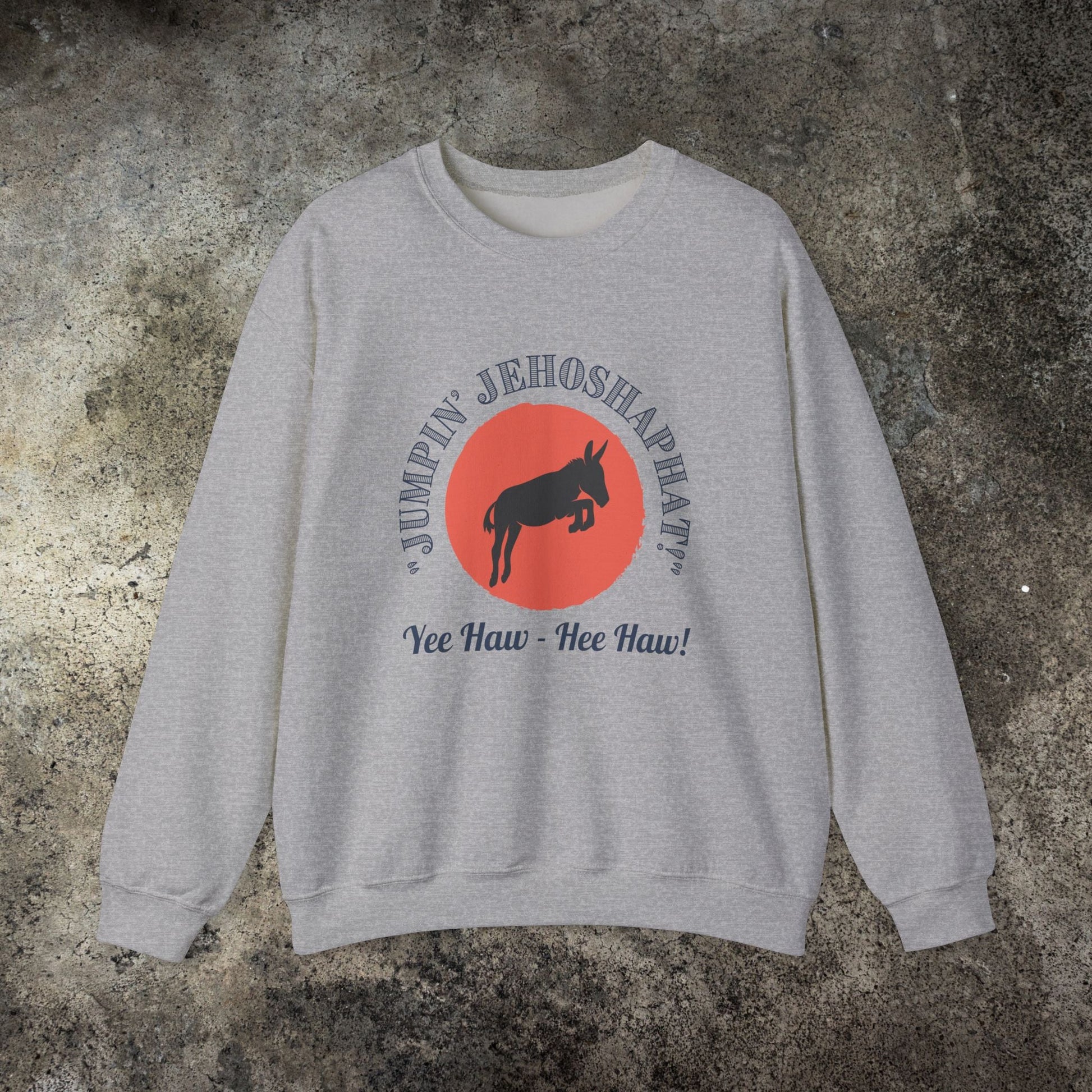 Funny Donkey Sweatshirt, Jumpin Jehoshaphat Yee Haw Hee Haw Shirt - FlooredByArt