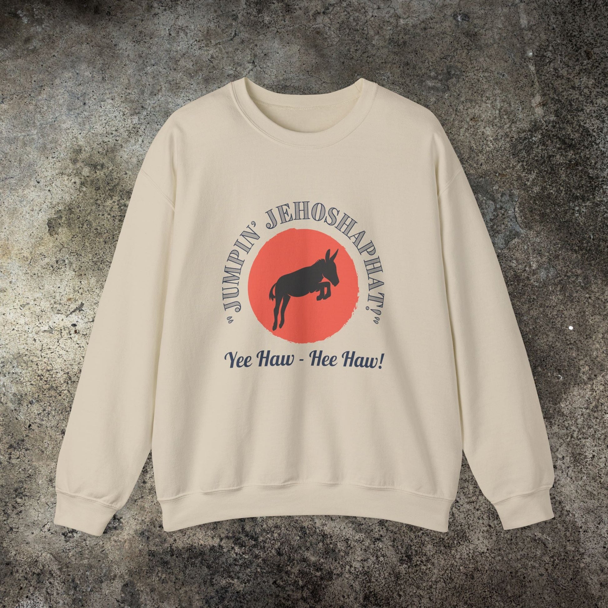 Funny Donkey Sweatshirt, Jumpin Jehoshaphat Yee Haw Hee Haw Shirt - FlooredByArt