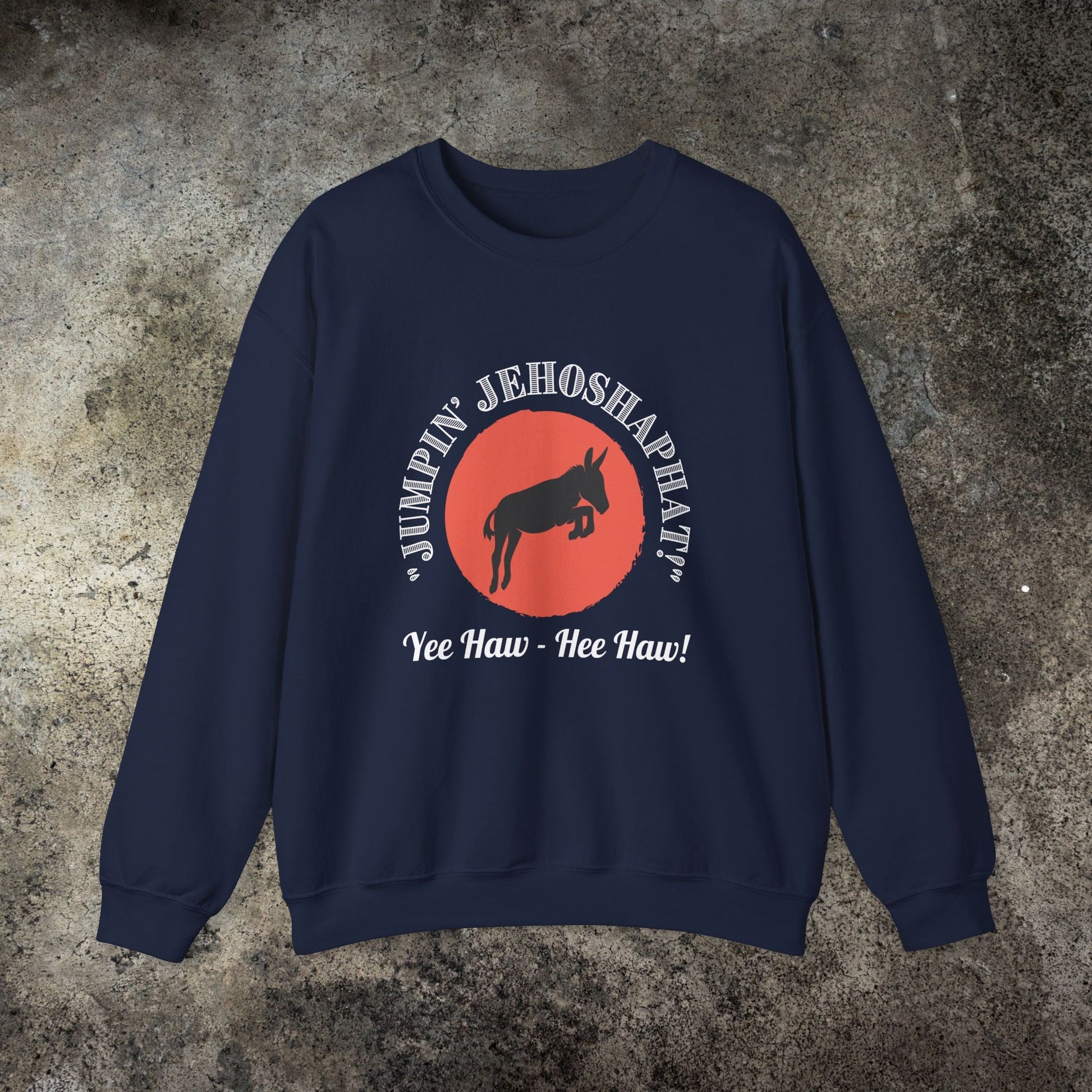Funny Donkey Sweatshirt, Jumpin Jehoshaphat Yee Haw Hee Haw Shirt - FlooredByArt