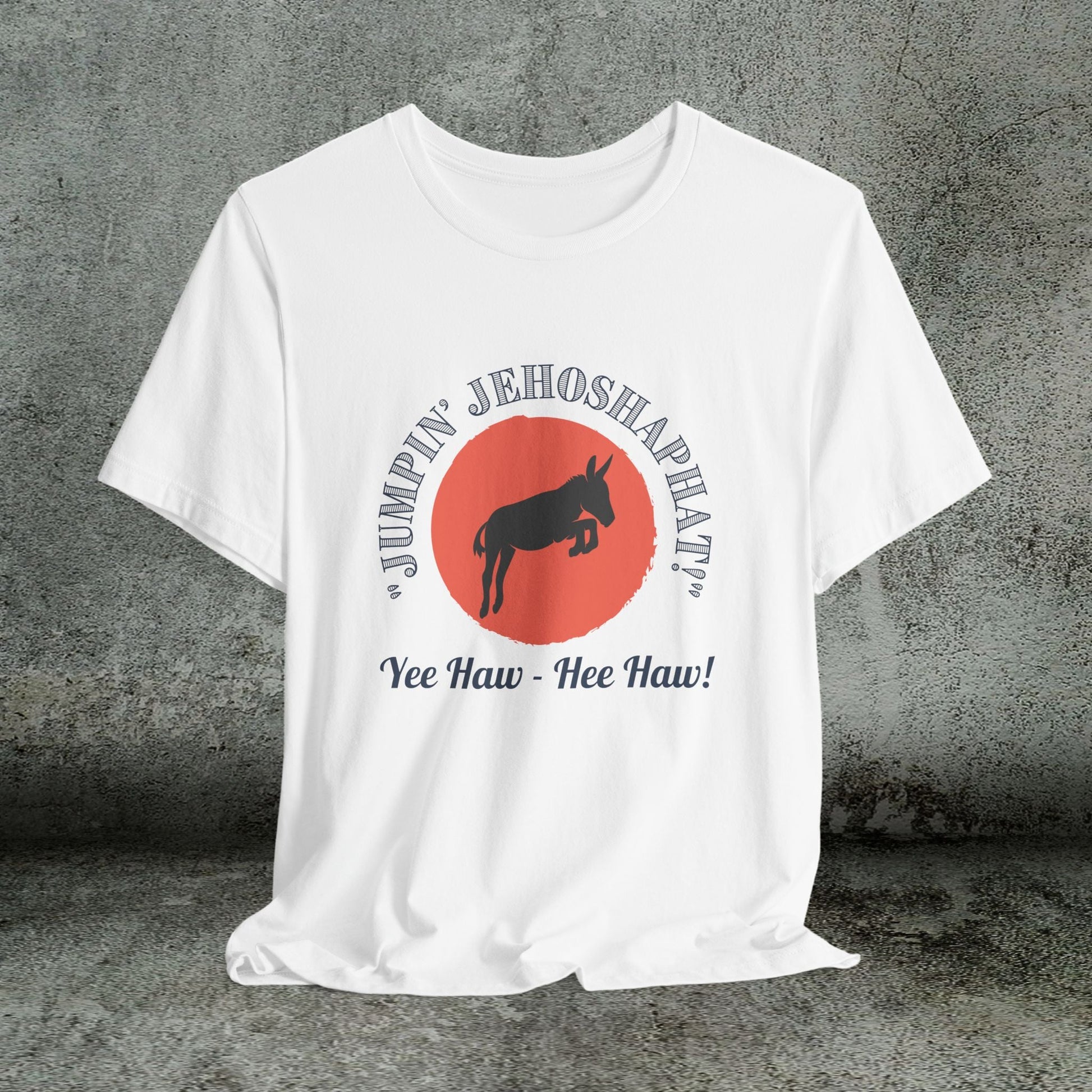 Funny Donkey T-Shirt, Jumpin Jehoshaphat Yee Haw Hee Haw Shirt, Cowboy Humor Tee - FlooredByArt