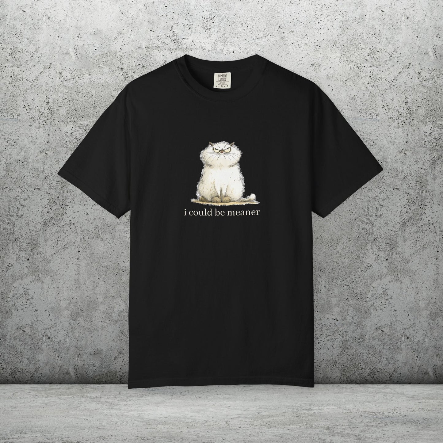 Funny Fluffy Cat T-Shirt - Sarcastic Quote Humor Shirt, Whimsical Trendy Cat Tee - FlooredByArt