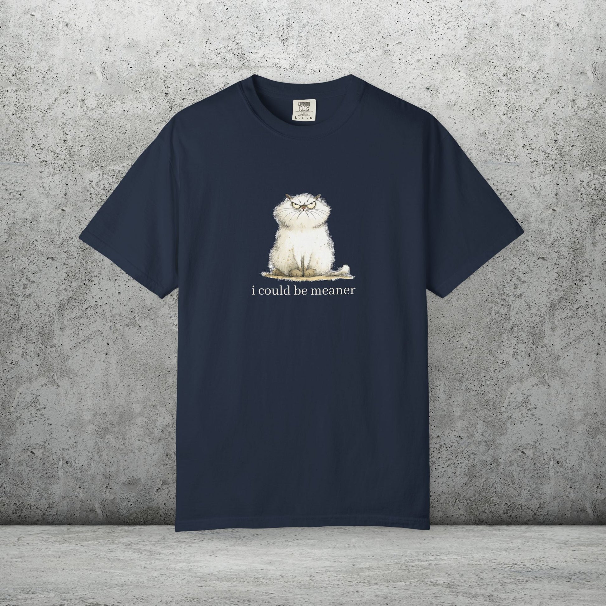 Funny Fluffy Cat T-Shirt - Sarcastic Quote Humor Shirt, Whimsical Trendy Cat Tee - FlooredByArt