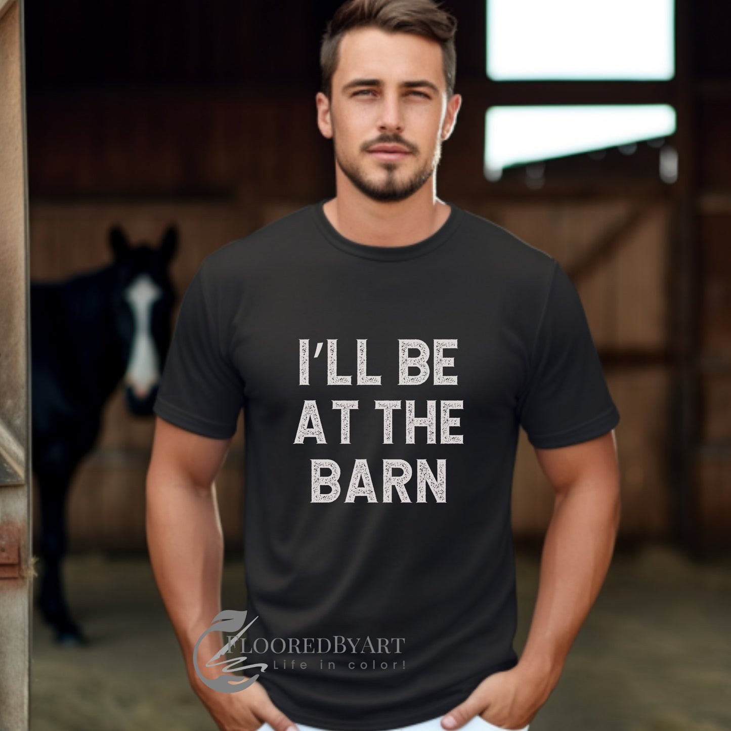 Funny Horse Person Shirt, I'll be at the Barn Shirt, Perfect Horse Person Gift - FlooredByArt