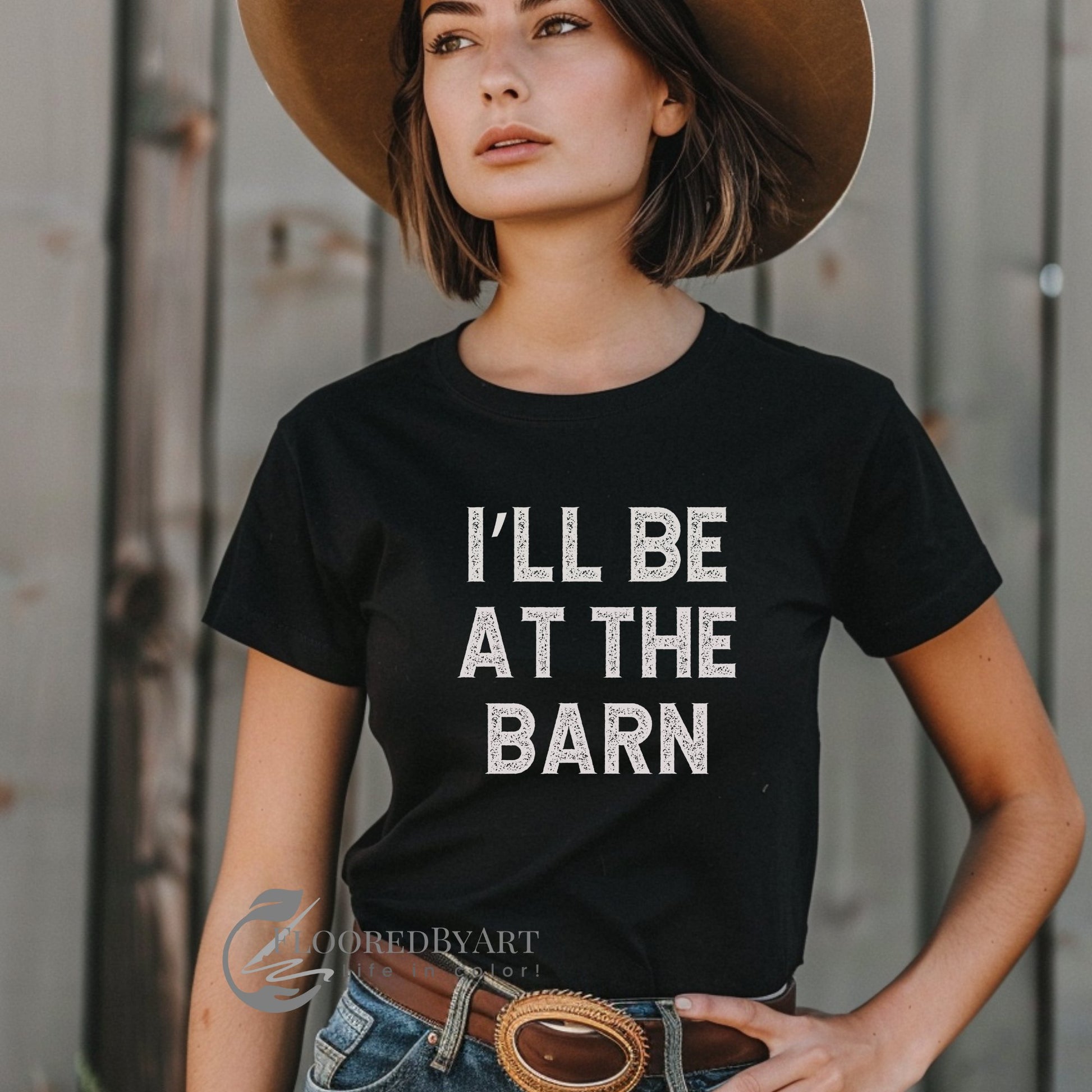 Funny Horse Person Shirt, I'll be at the Barn Shirt, Perfect Horse Person Gift - FlooredByArt