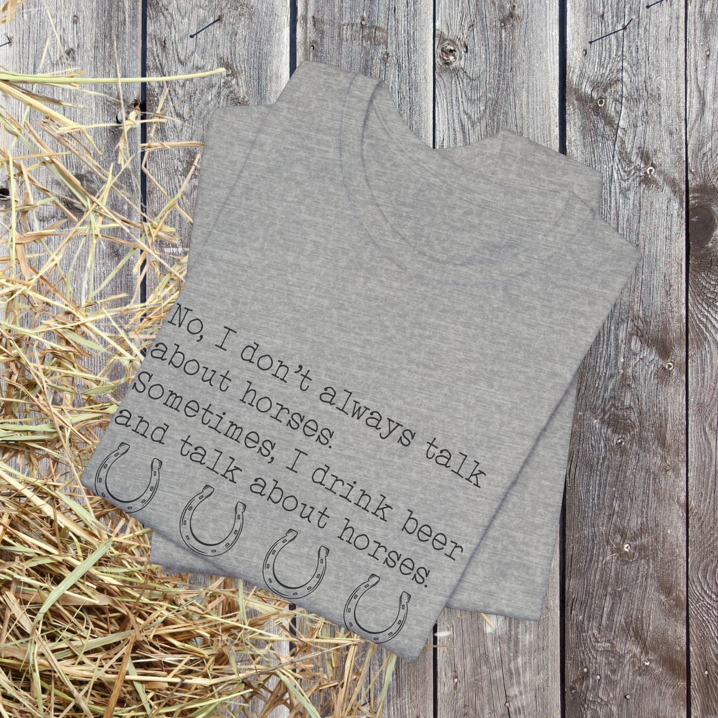 Funny Horse shirt, I Drink Beer and Talk about Horses, Quote Tee, Equestrian Gift - FlooredByArt